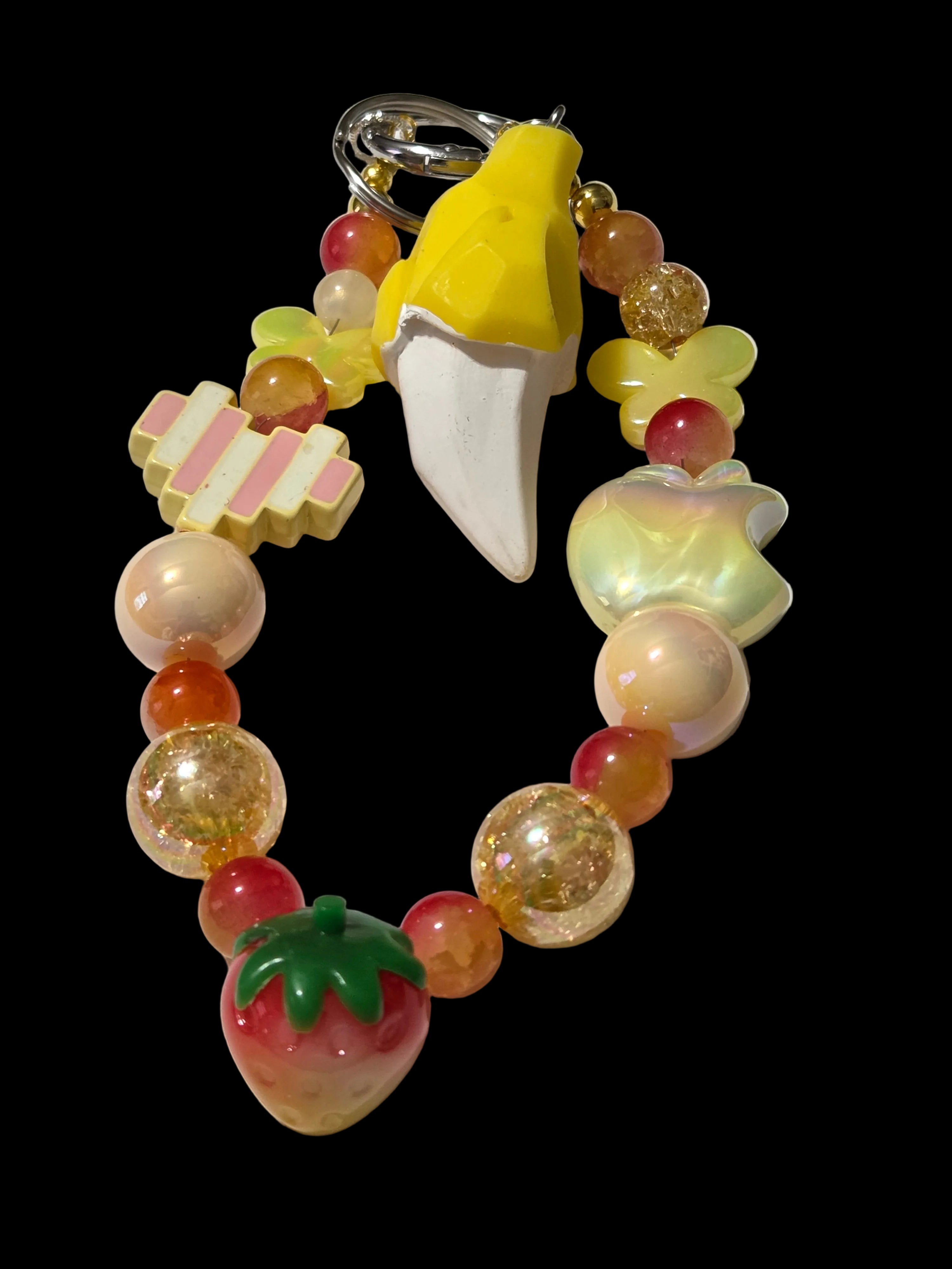 Yellow , gold 3d figure Keychains