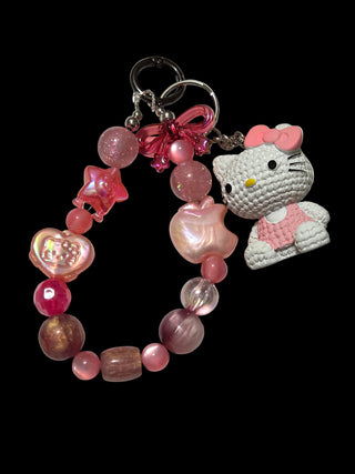 Pink 3d figure Keychains