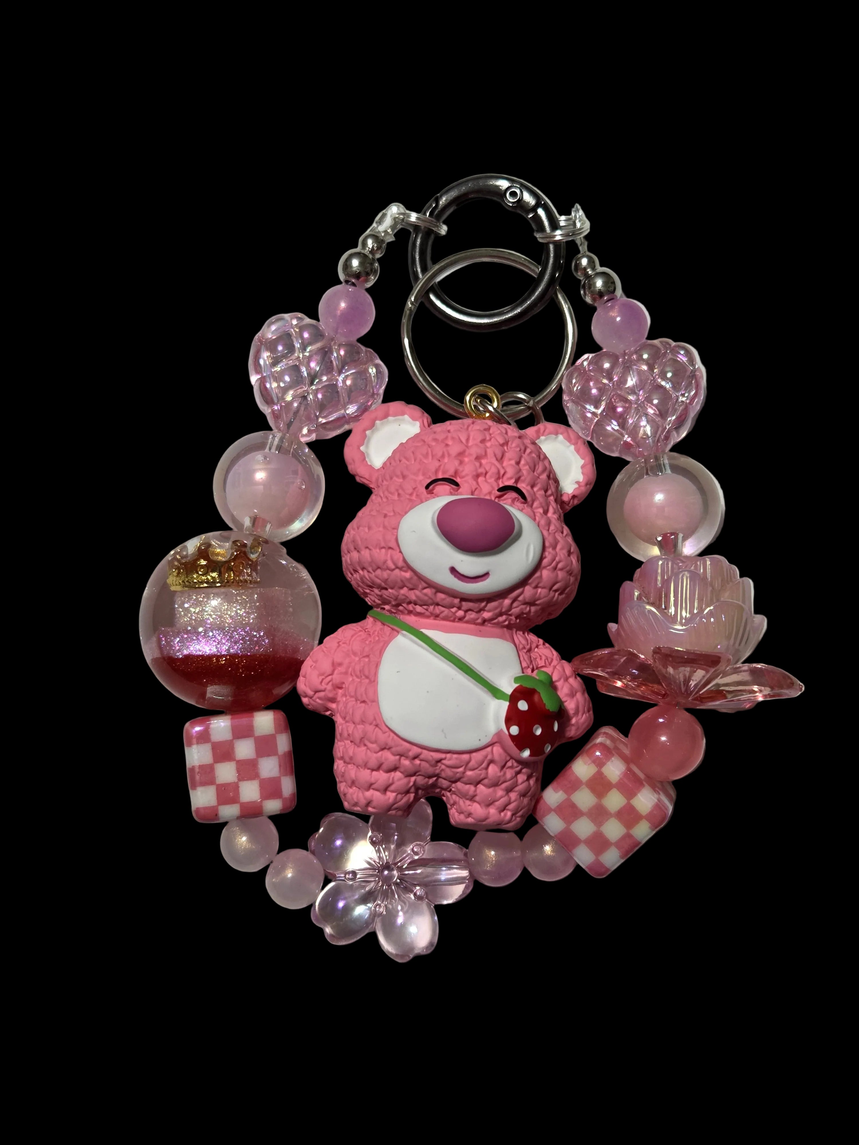 Pink 3d figure Keychains