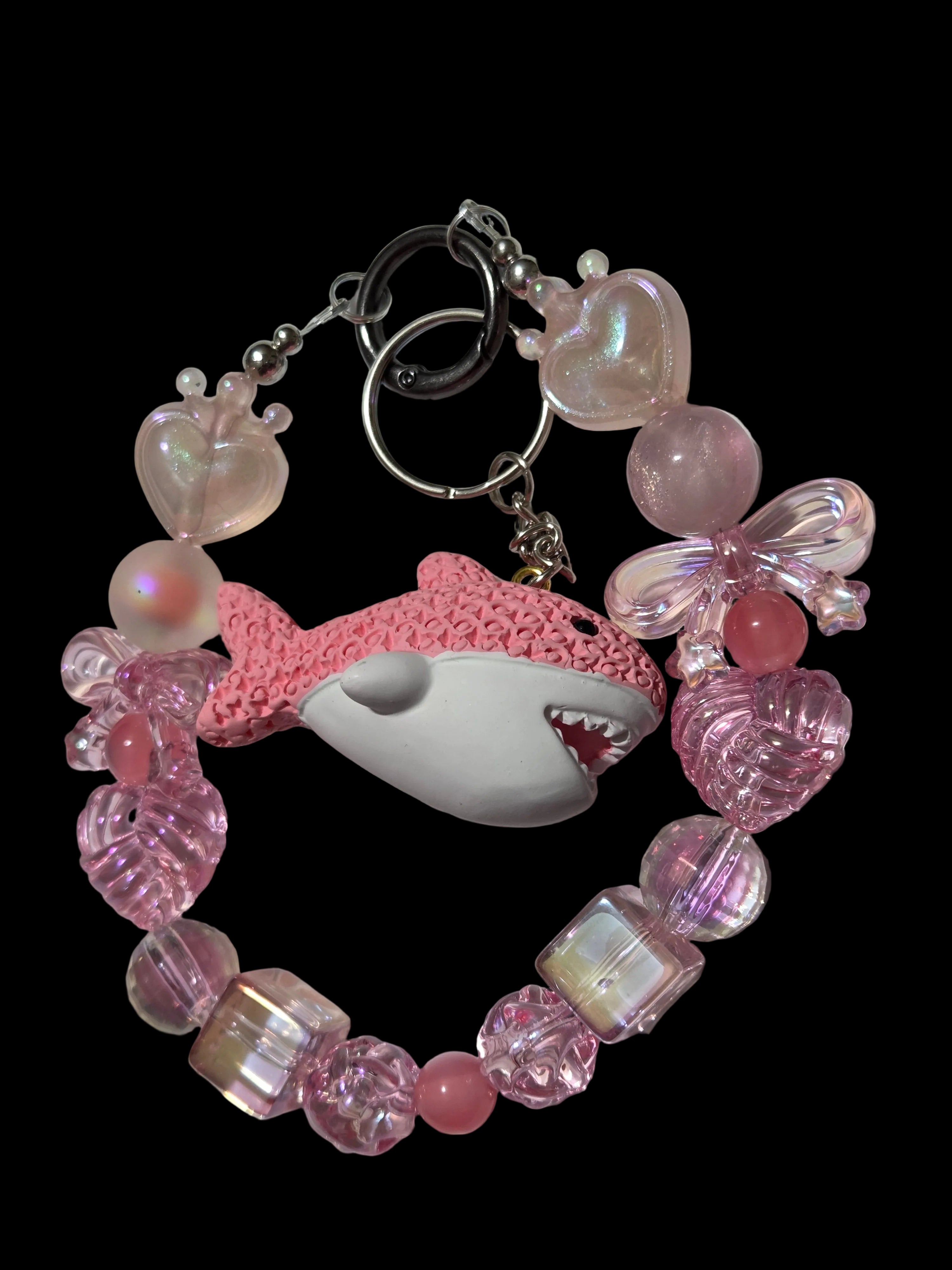 Pink 3d figure Keychains