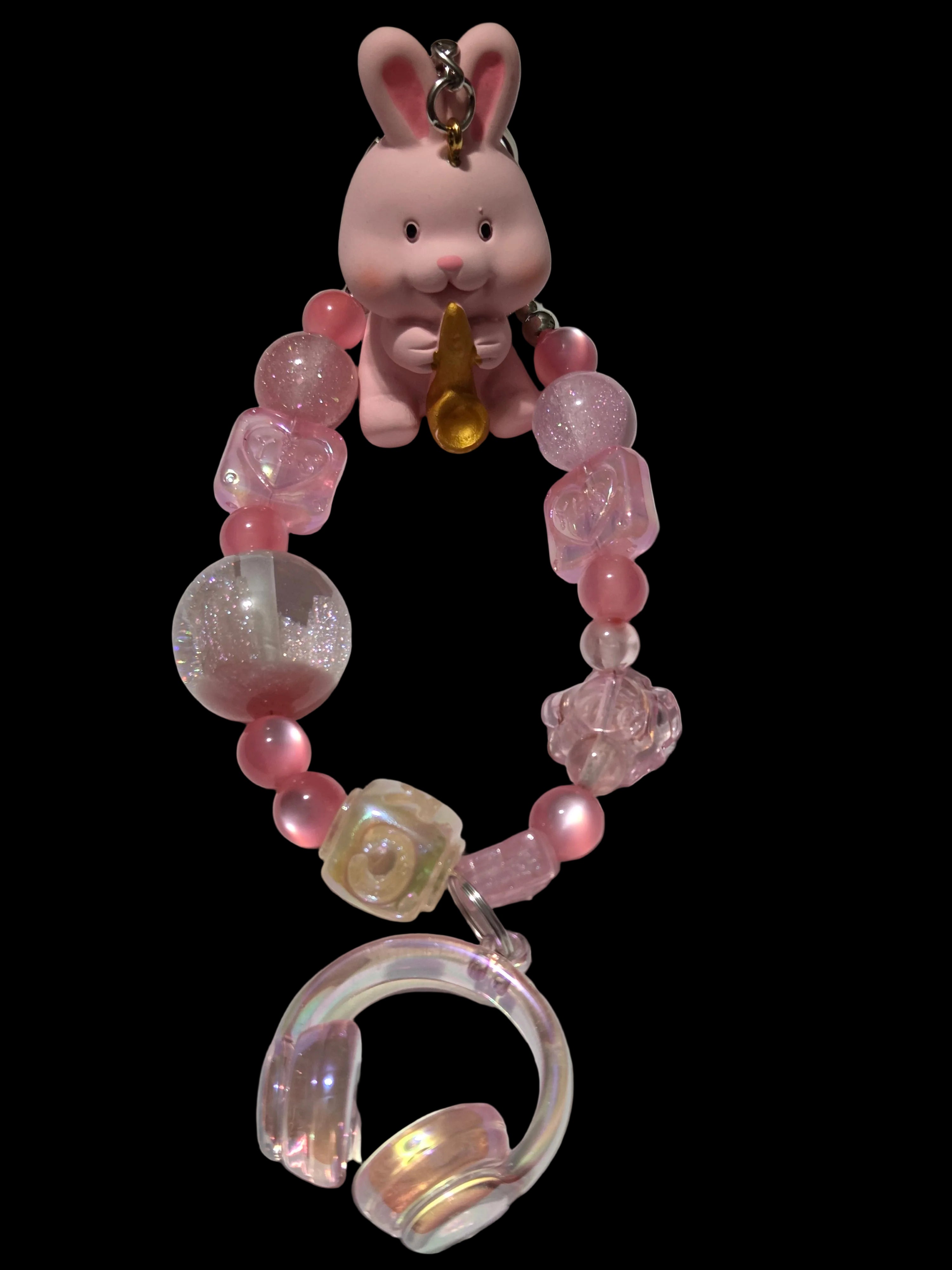 Pink 3d figure Keychains