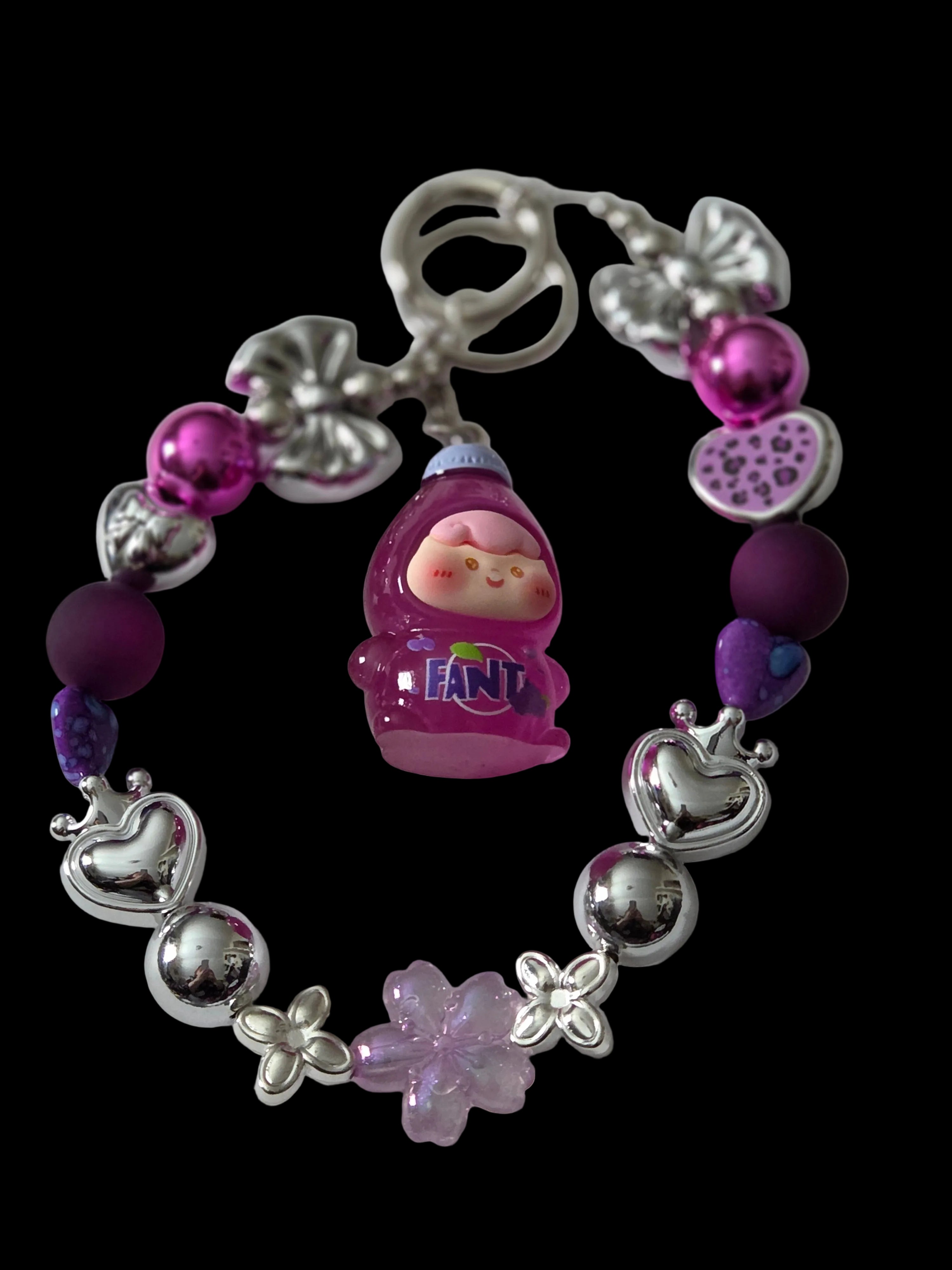 Purple silver . Daisy duck Keychains