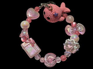 Pink 3d figure Keychains