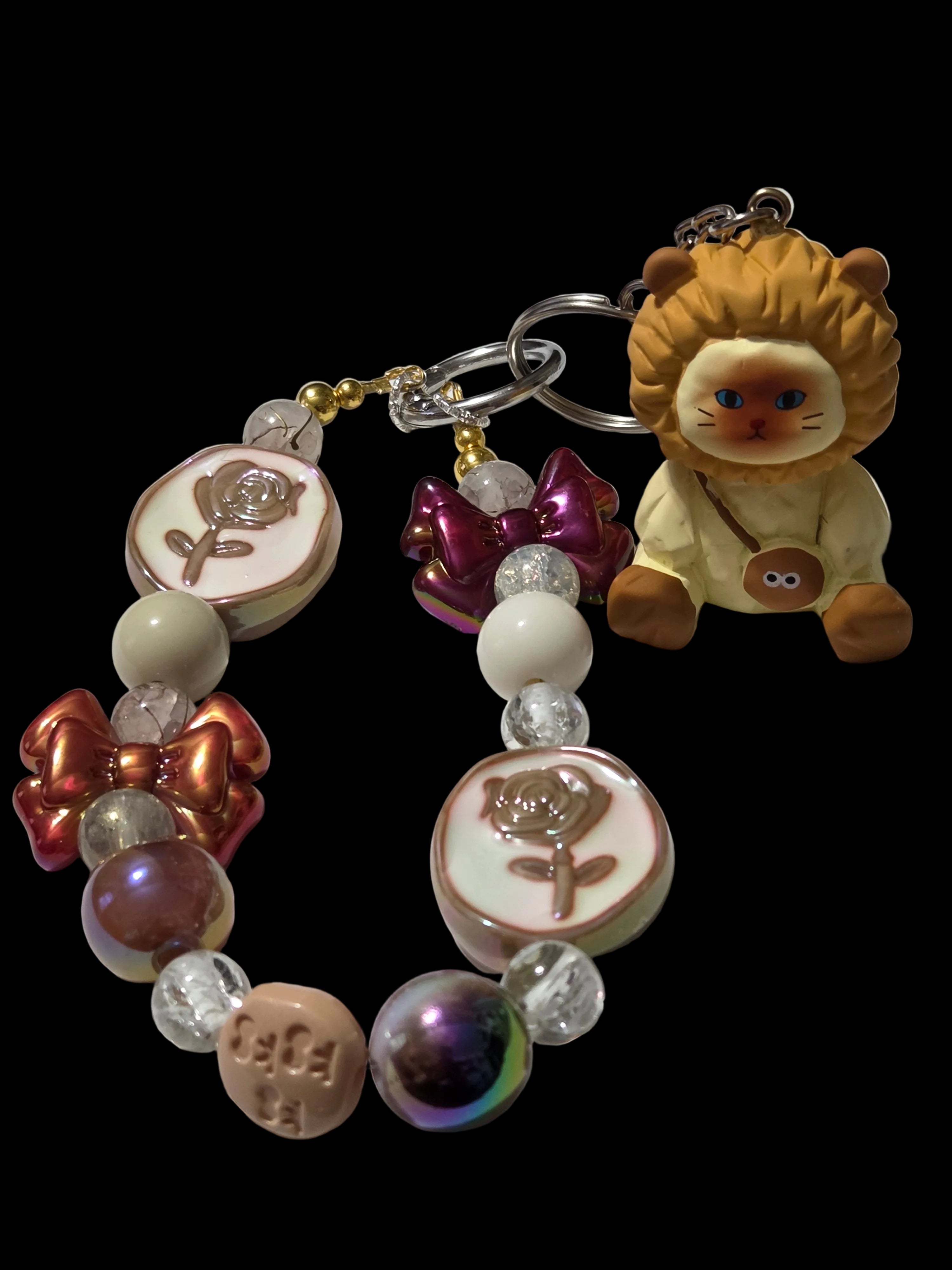 Yellow , gold 3d figure Keychains