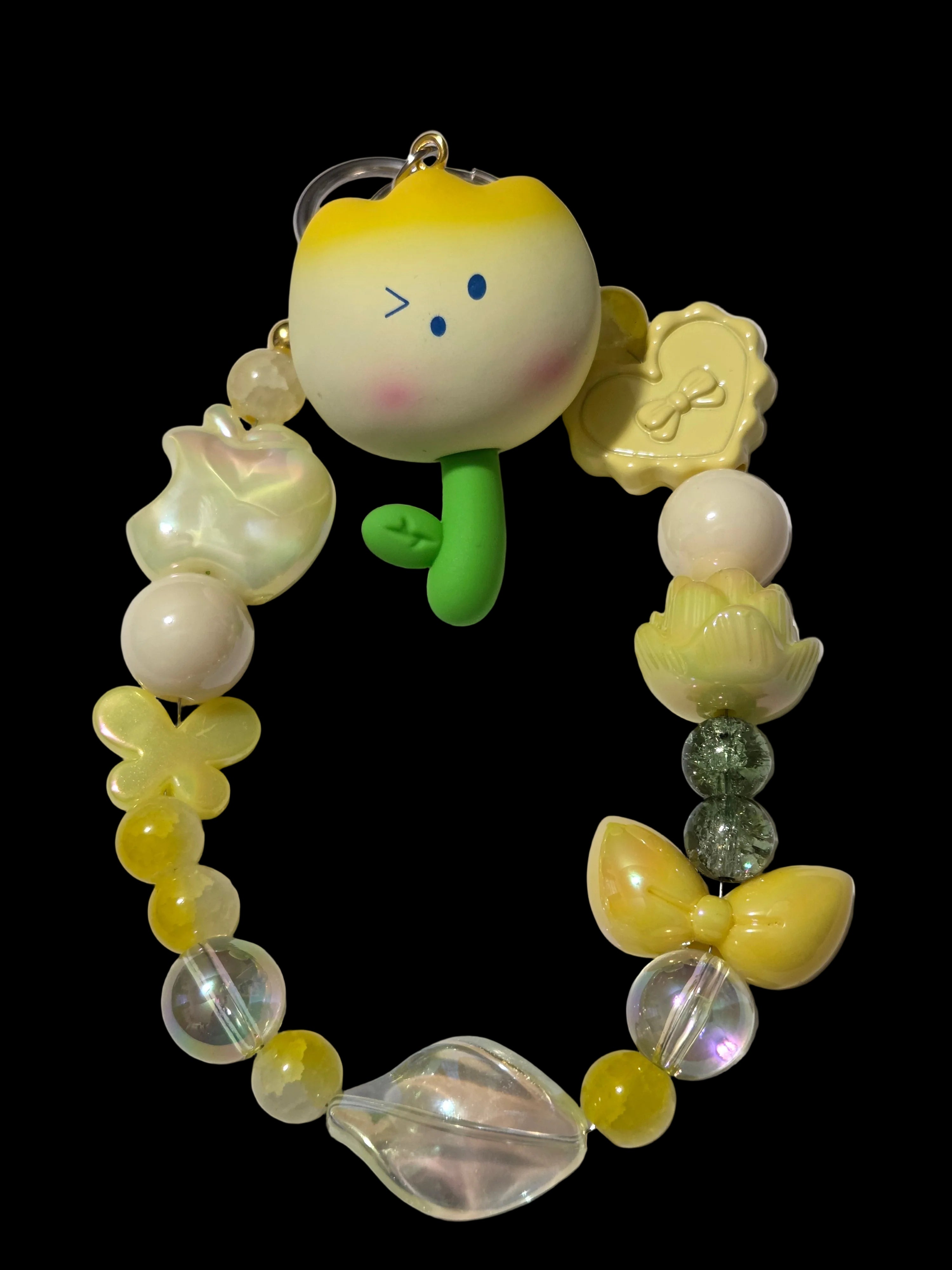 Yellow , gold 3d figure Keychains