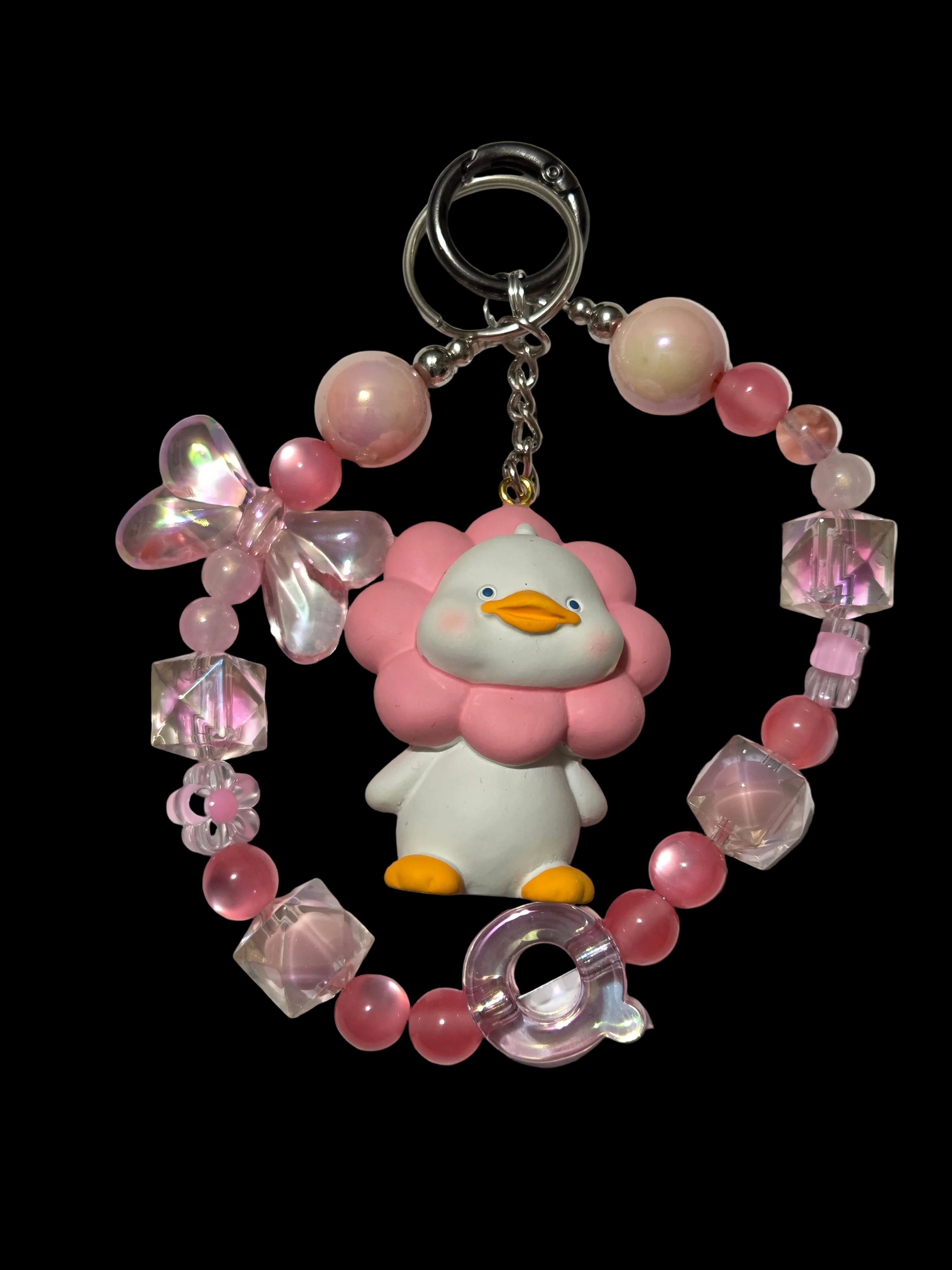 Pink 3d figure Keychains