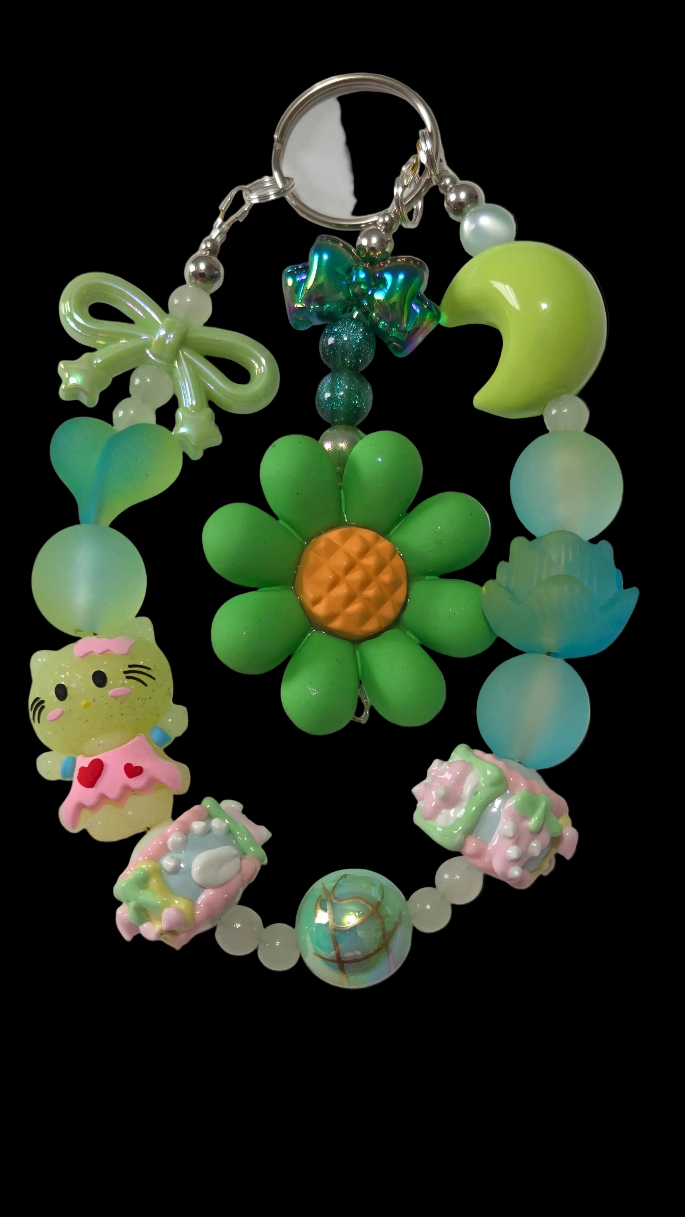 Cartoon Keychains red green purple