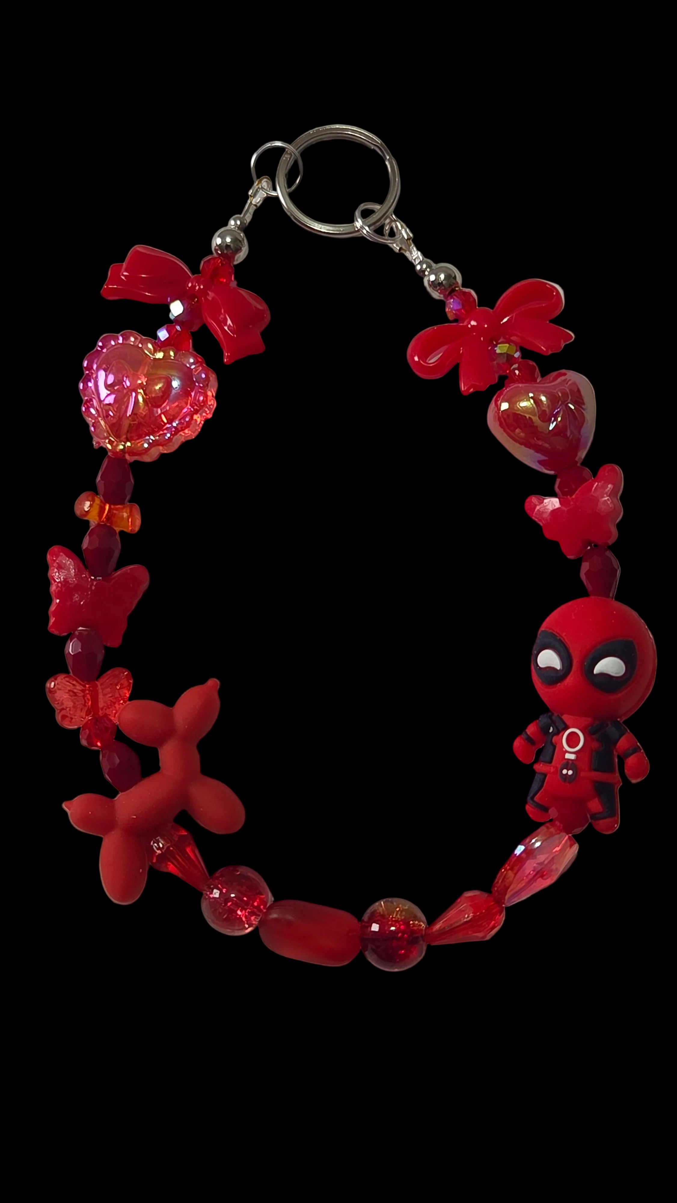 Cartoon Keychains red green purple
