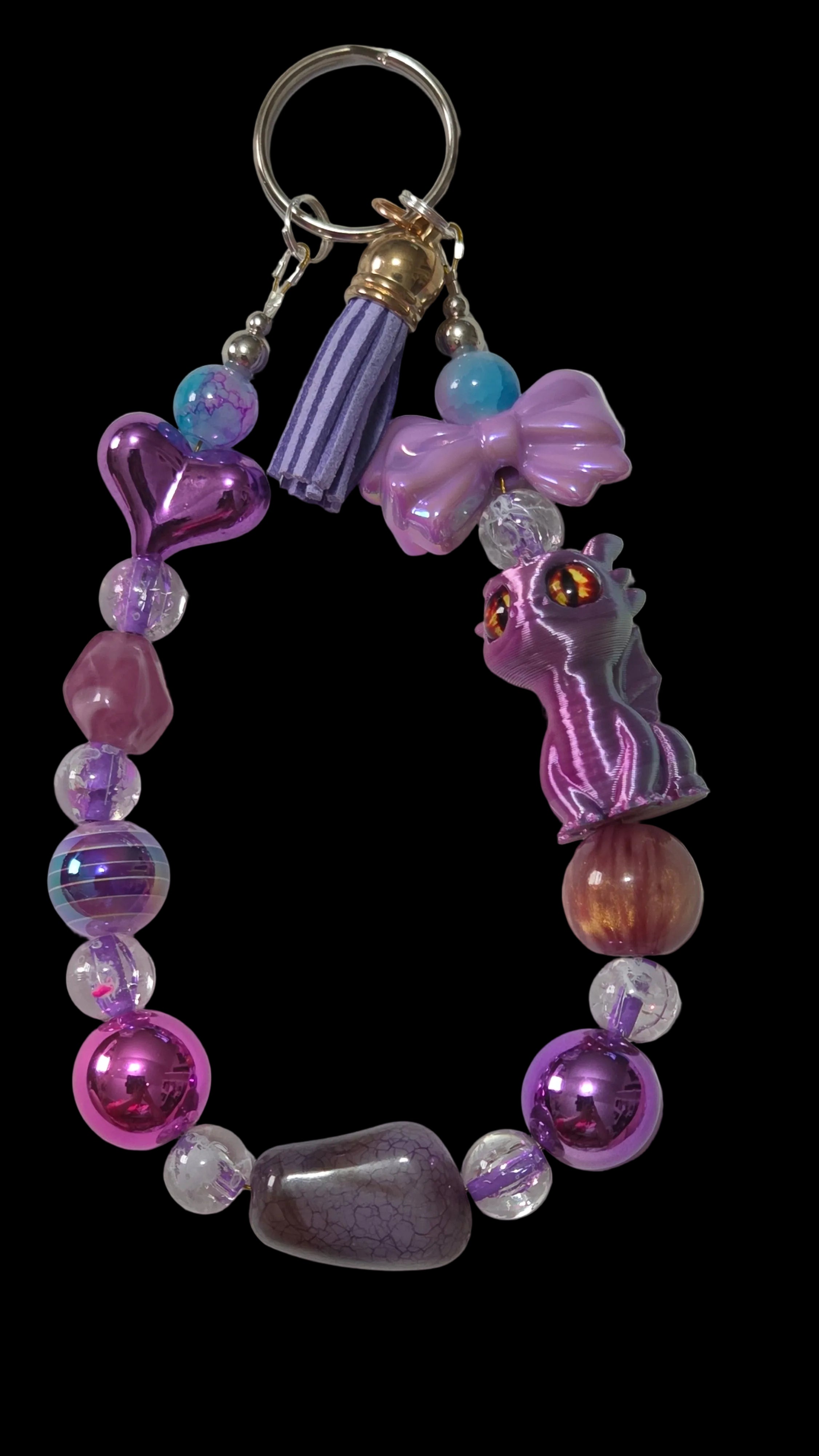 Cartoon Keychains red green purple