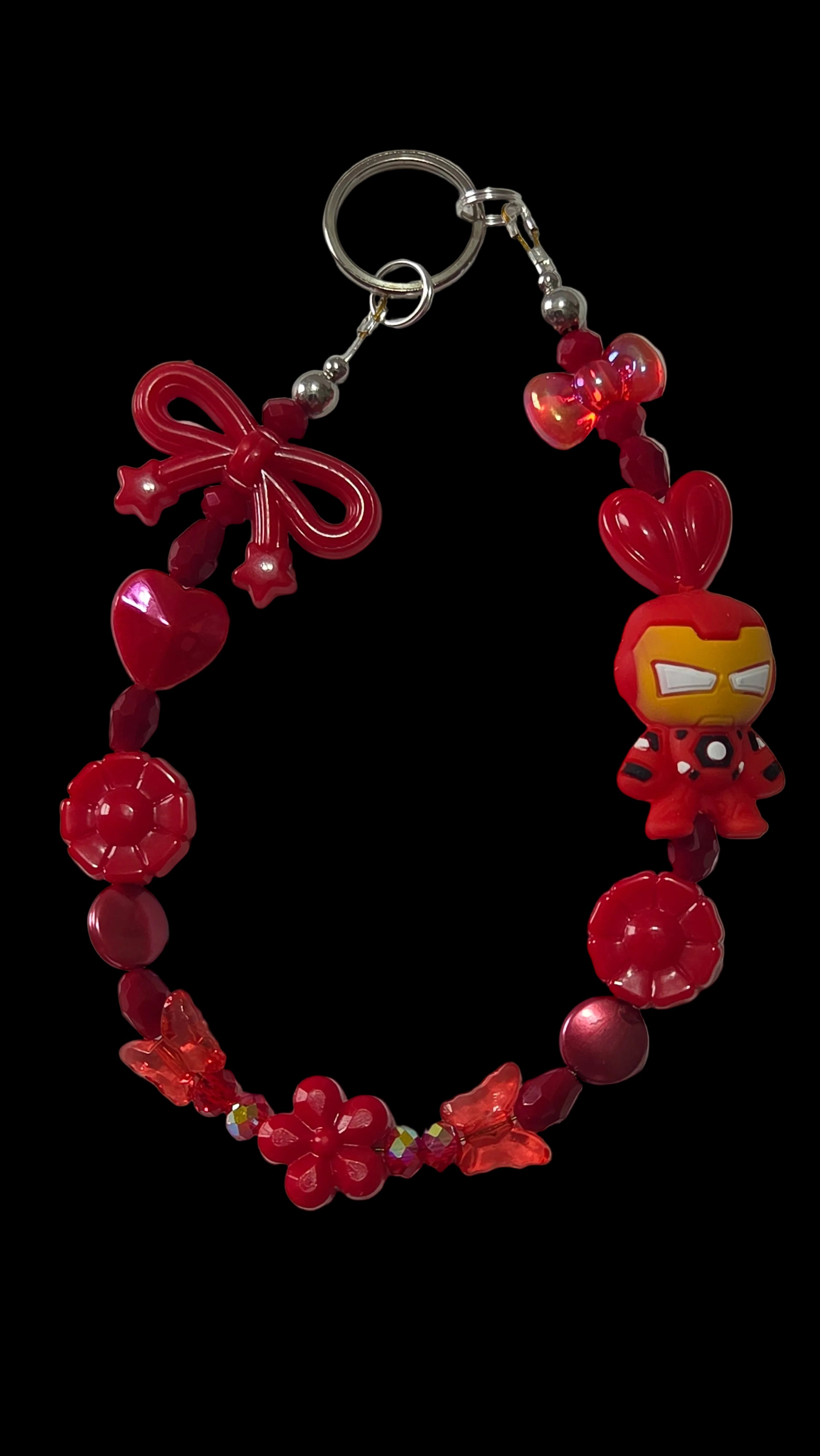 Cartoon Keychains red green purple