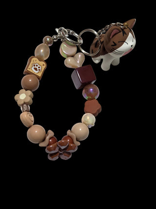 Orange and brown 3d figure Keychains