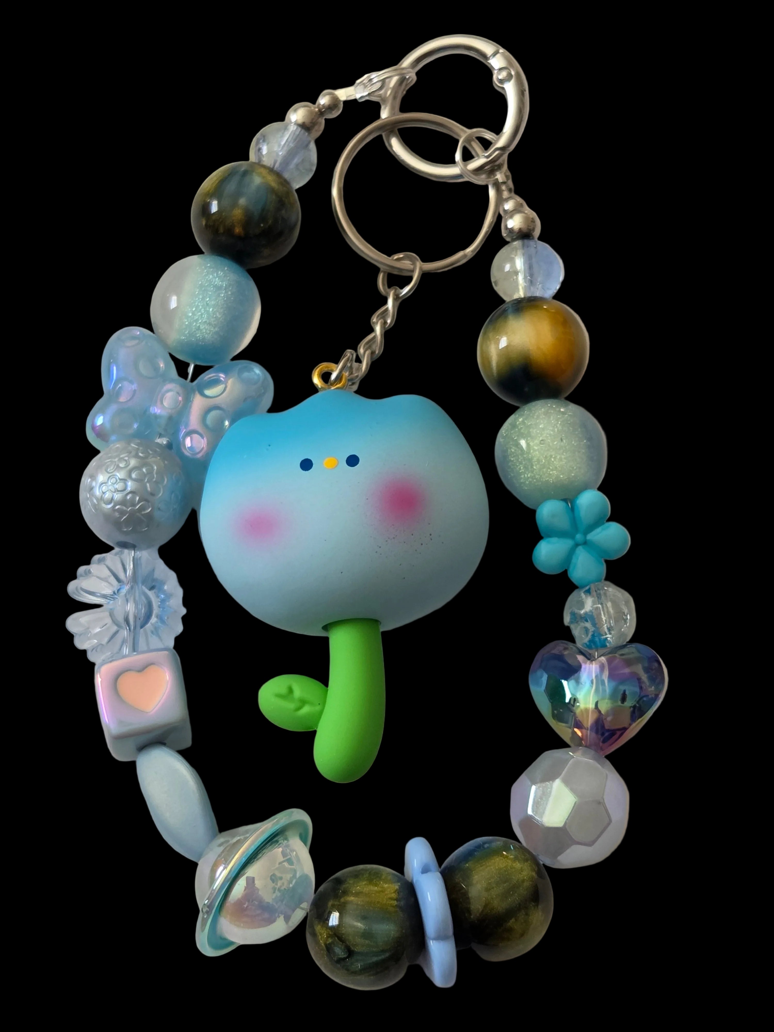 Blue 3d figure Keychains