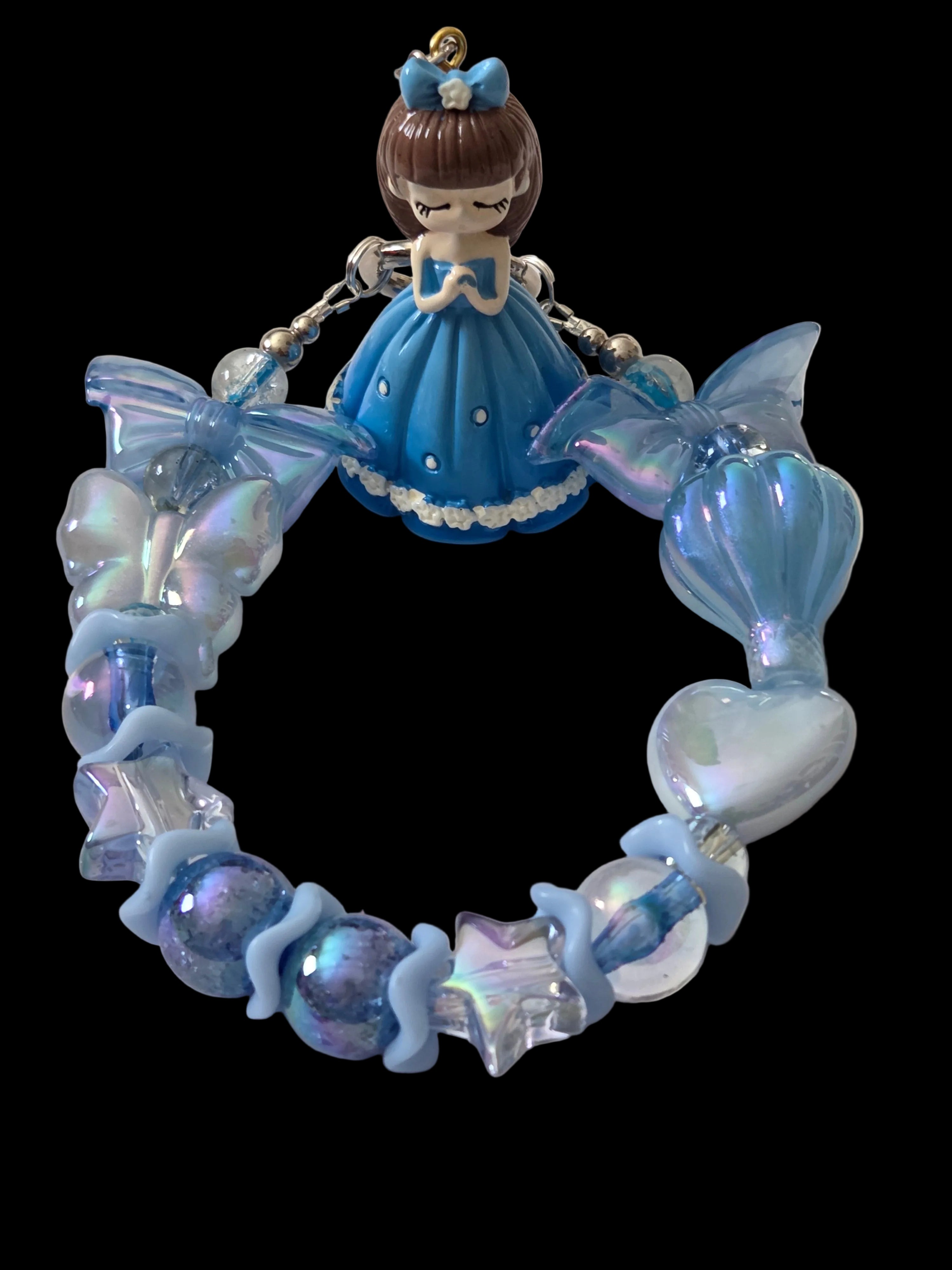 Blue 3d figure Keychains