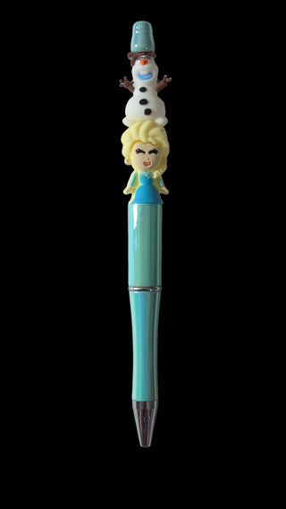 Green and blue  pens
