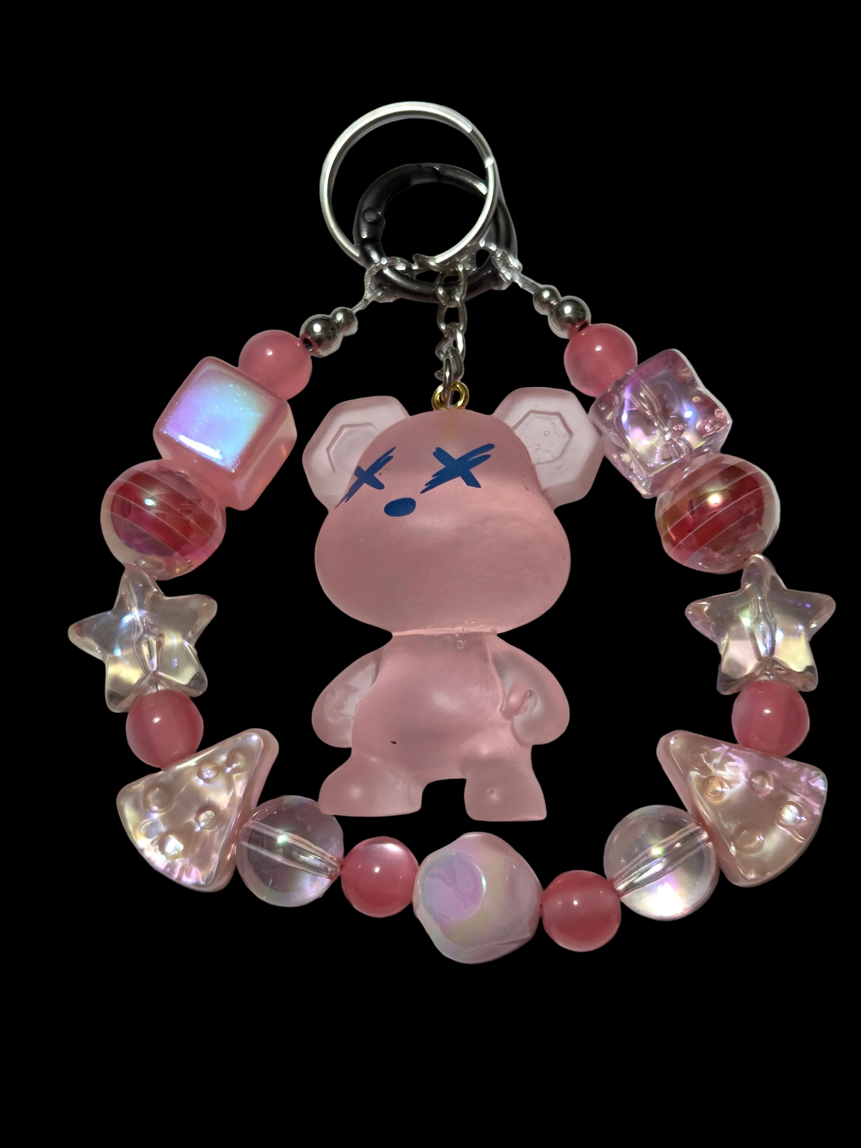 Pink 3d figure Keychains