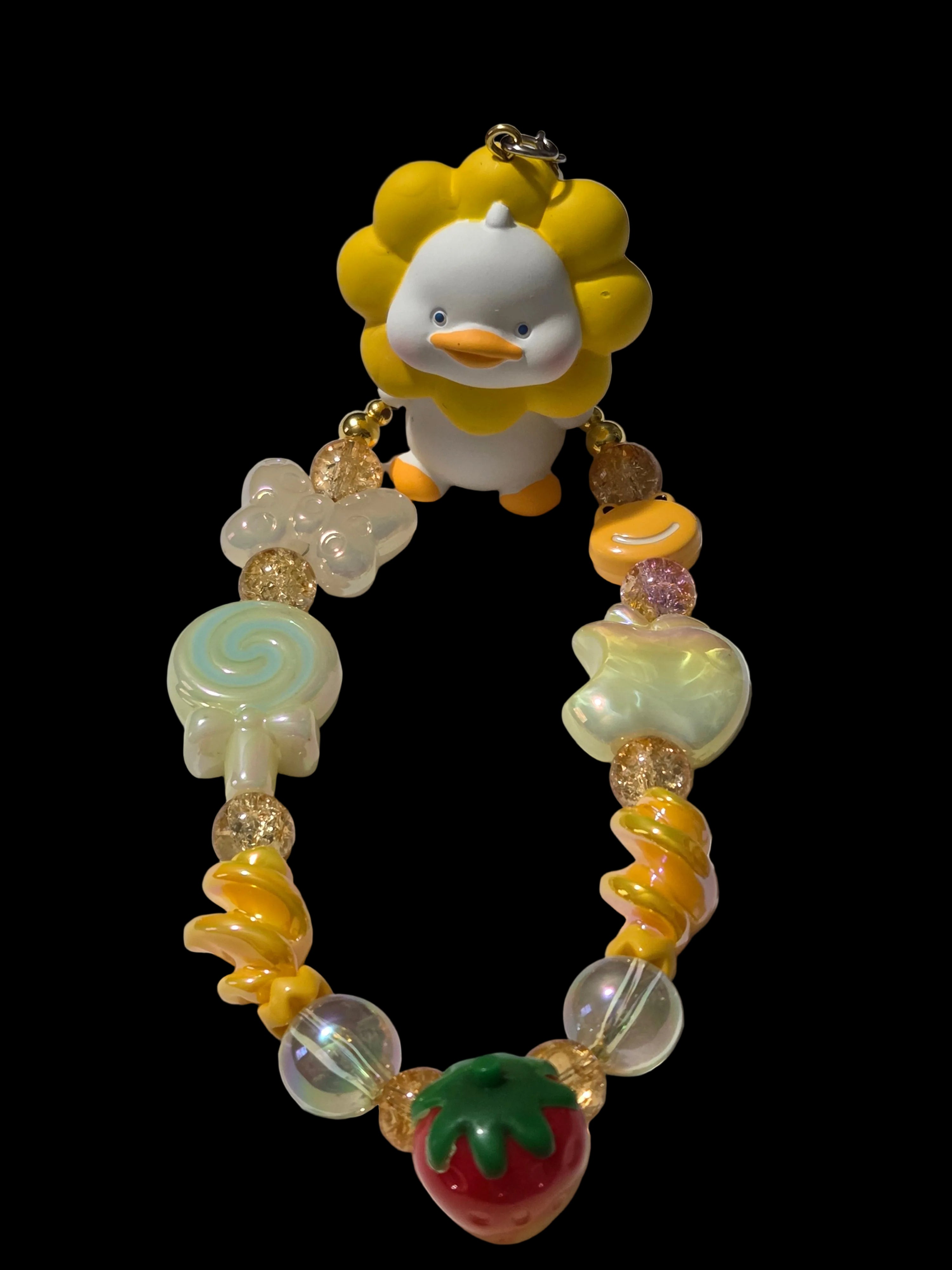 Yellow , gold 3d figure Keychains