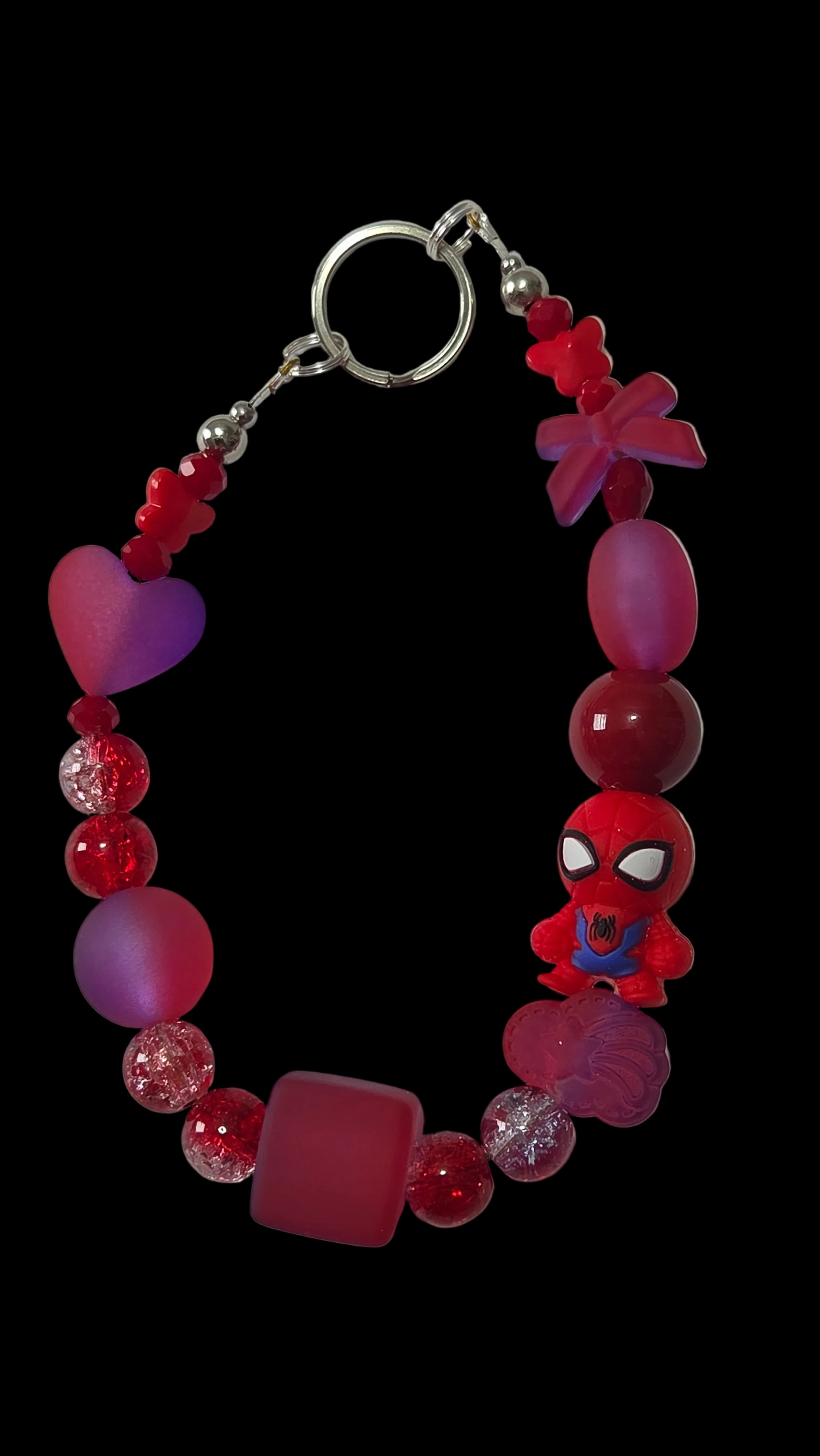 Cartoon Keychains red green purple