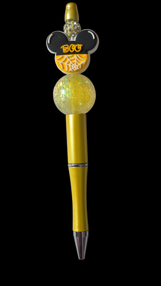Brown and yellow pens