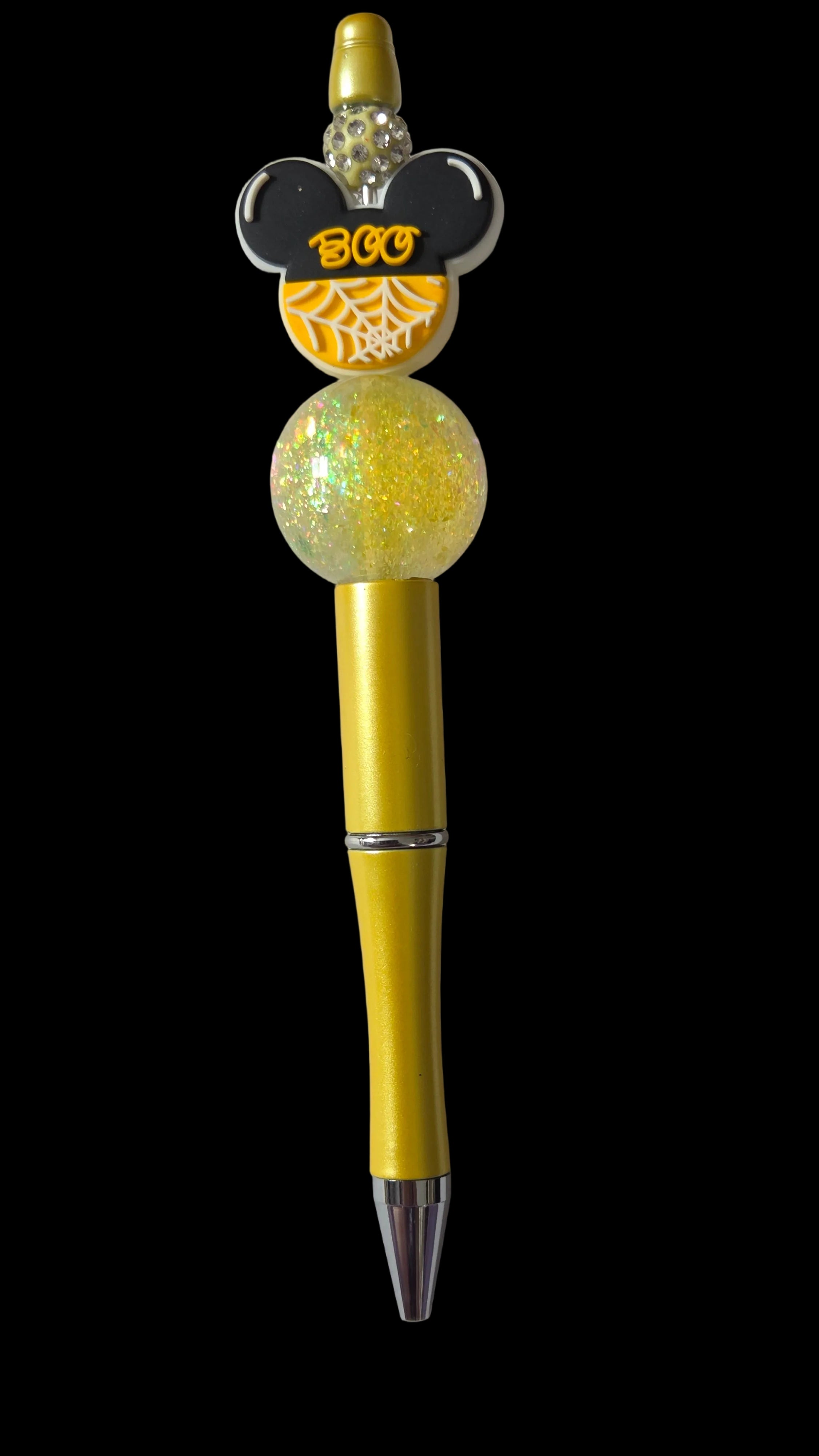 Brown and yellow pens