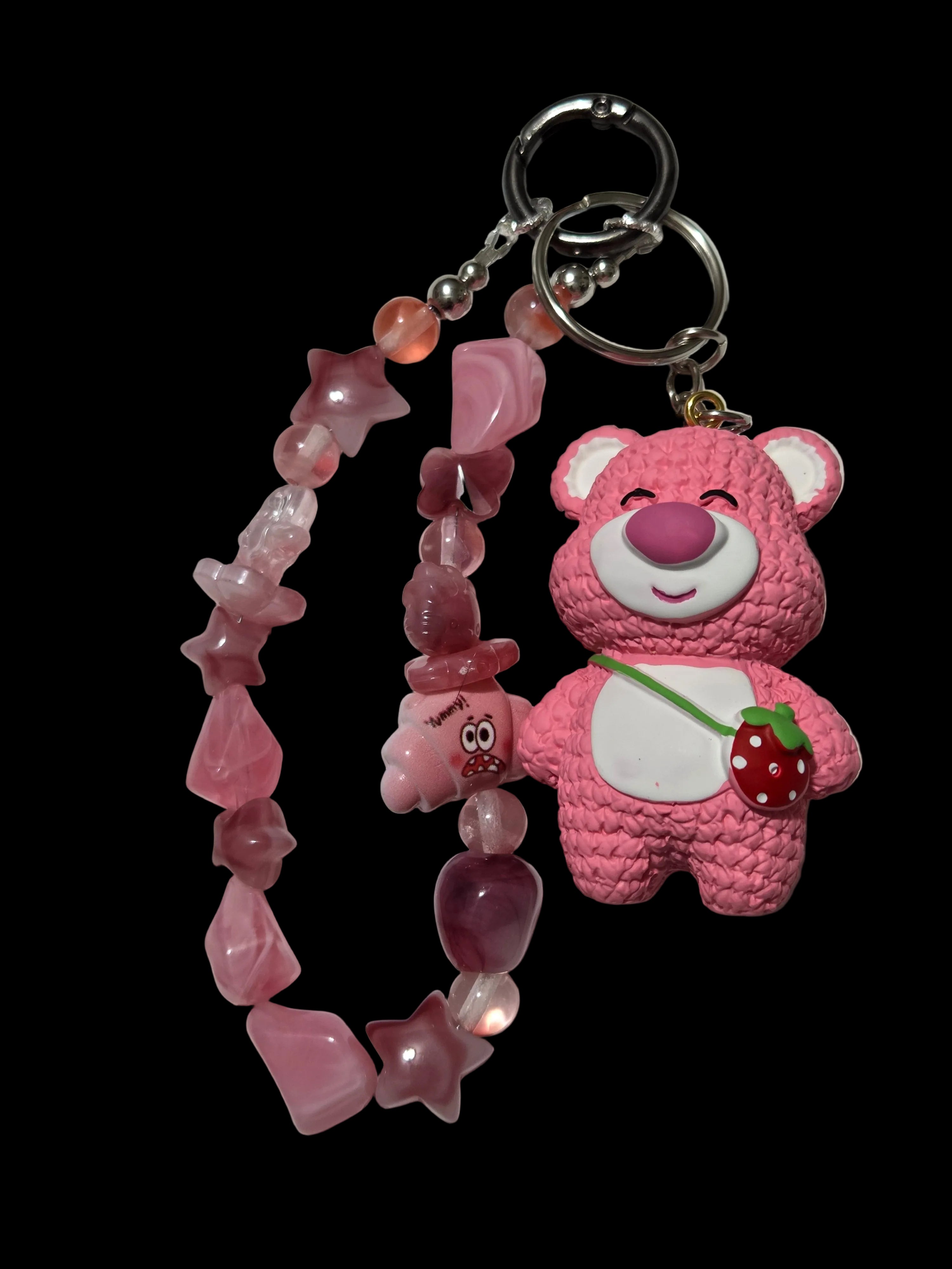 Pink 3d figure Keychains