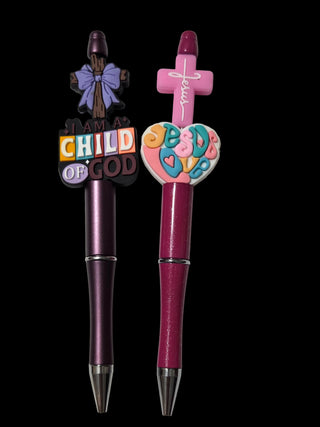 Focal beaded pens