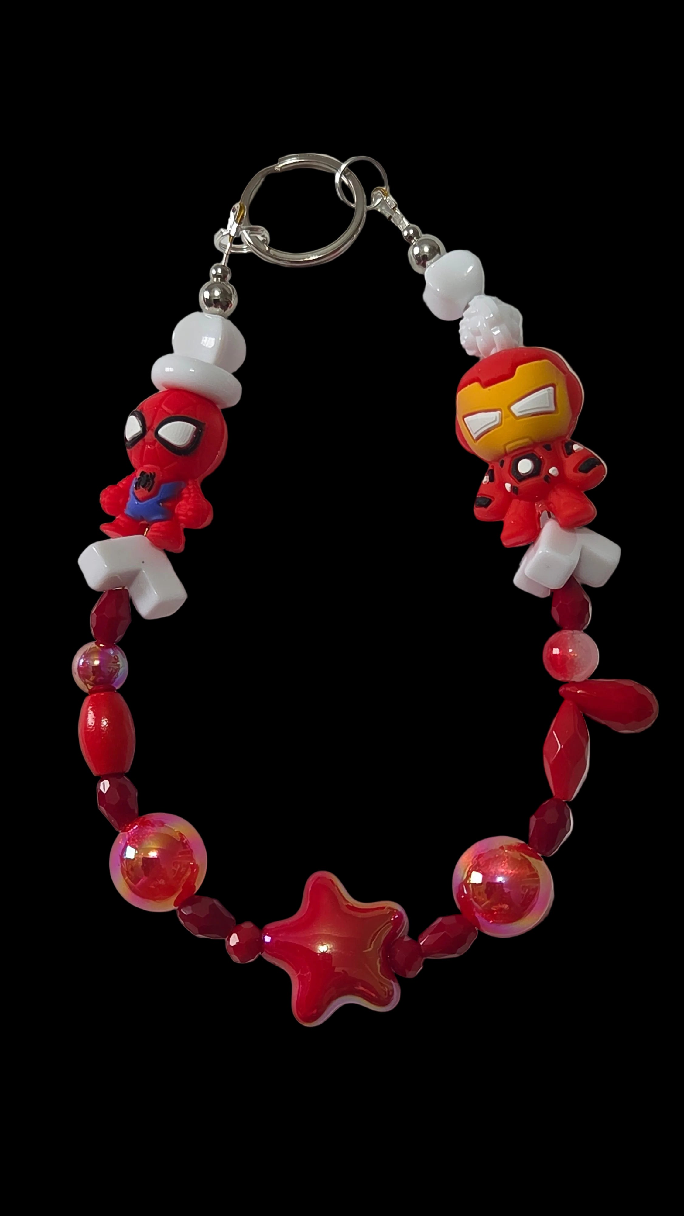 Cartoon Keychains red green purple