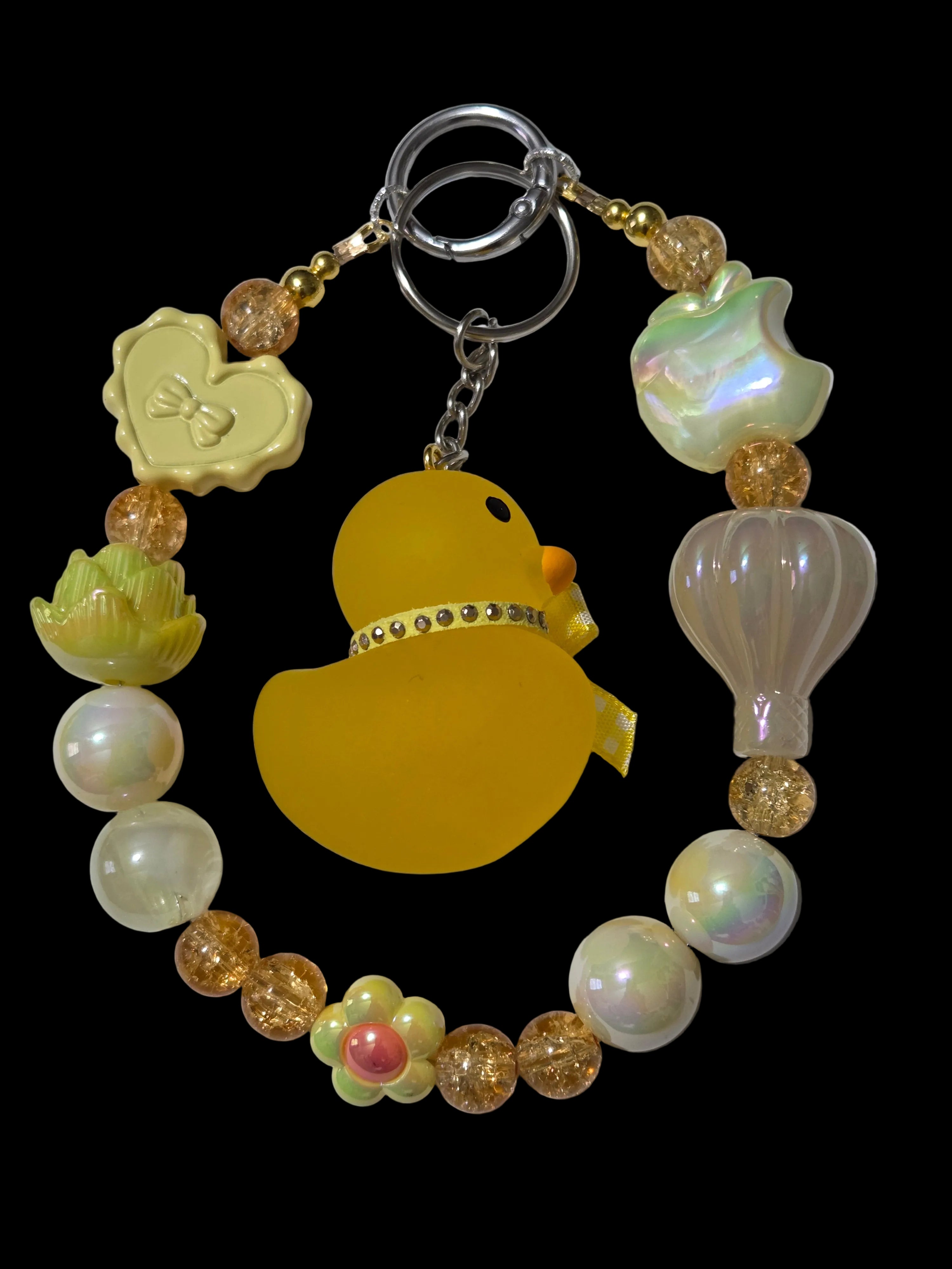 Yellow , gold 3d figure Keychains