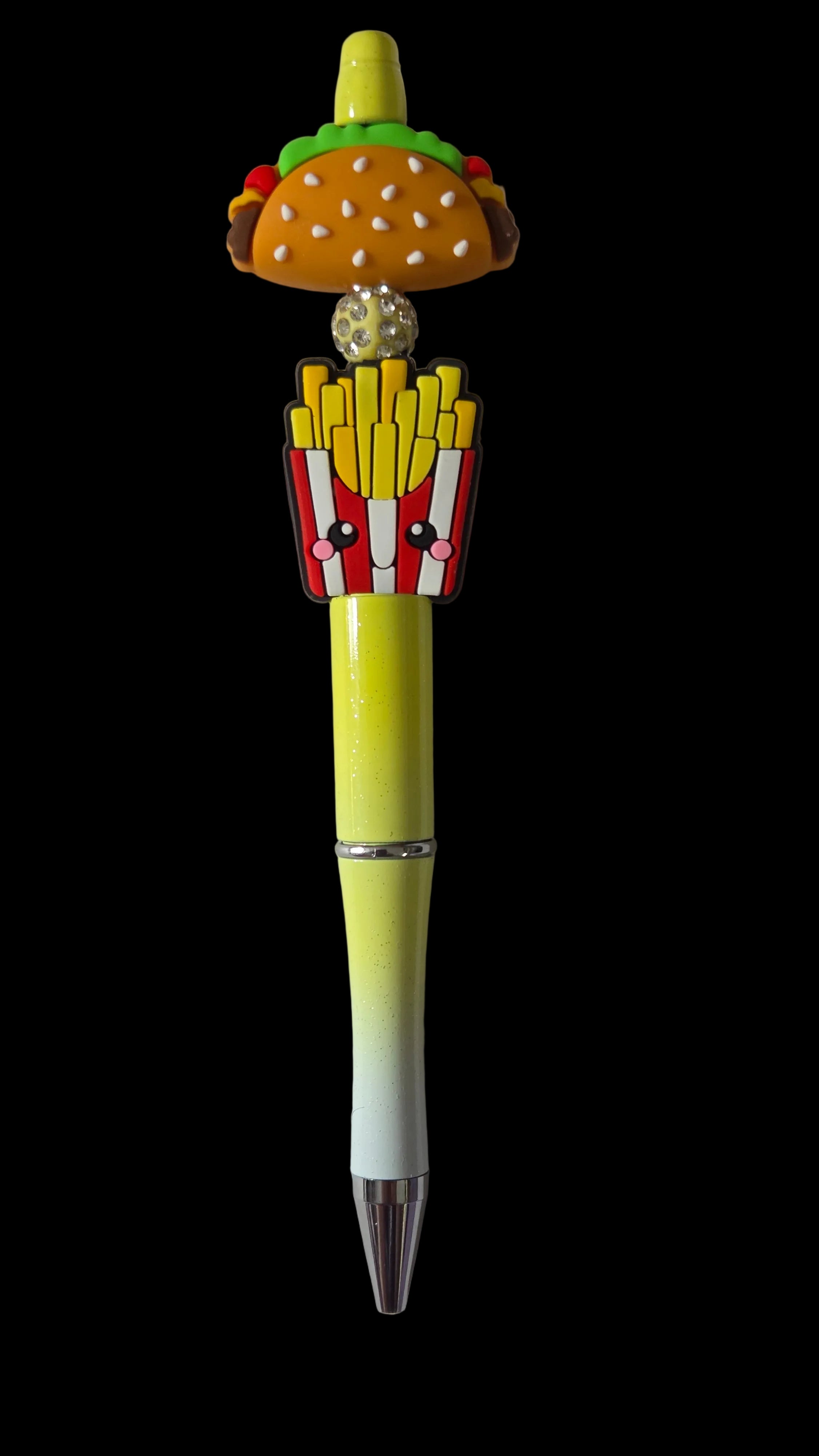 Brown and yellow pens
