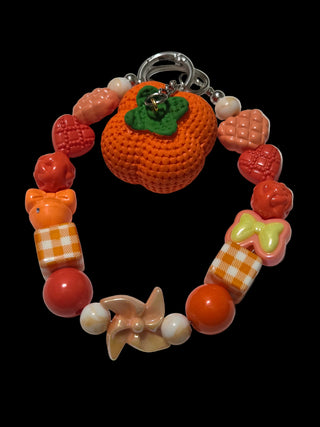 Orange and brown 3d figure Keychains