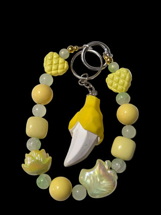 Yellow , gold 3d figure Keychains