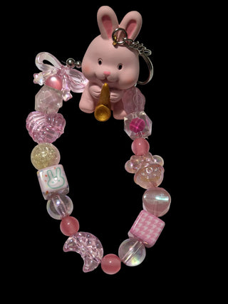 Pink 3d figure Keychains