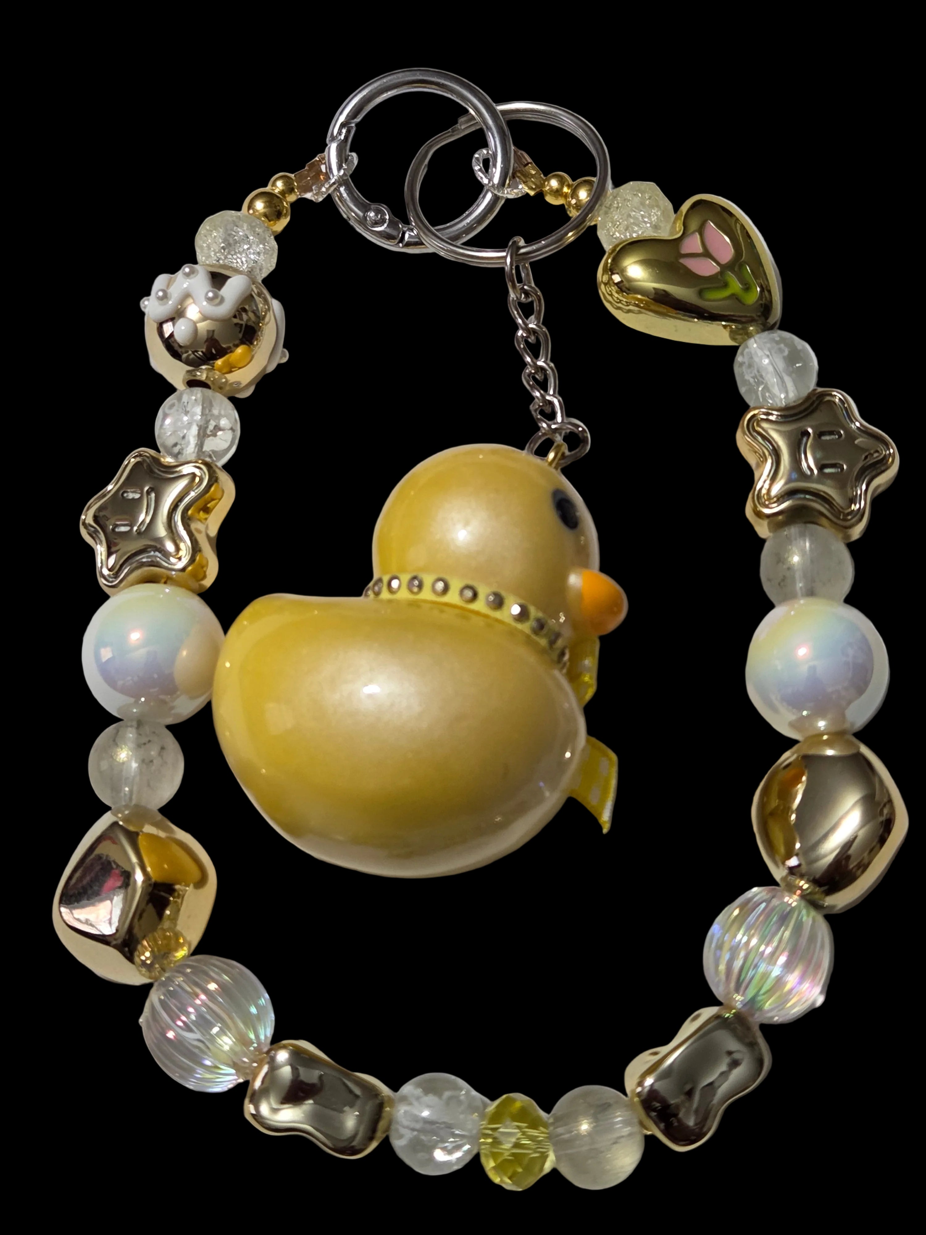 Yellow , gold 3d figure Keychains