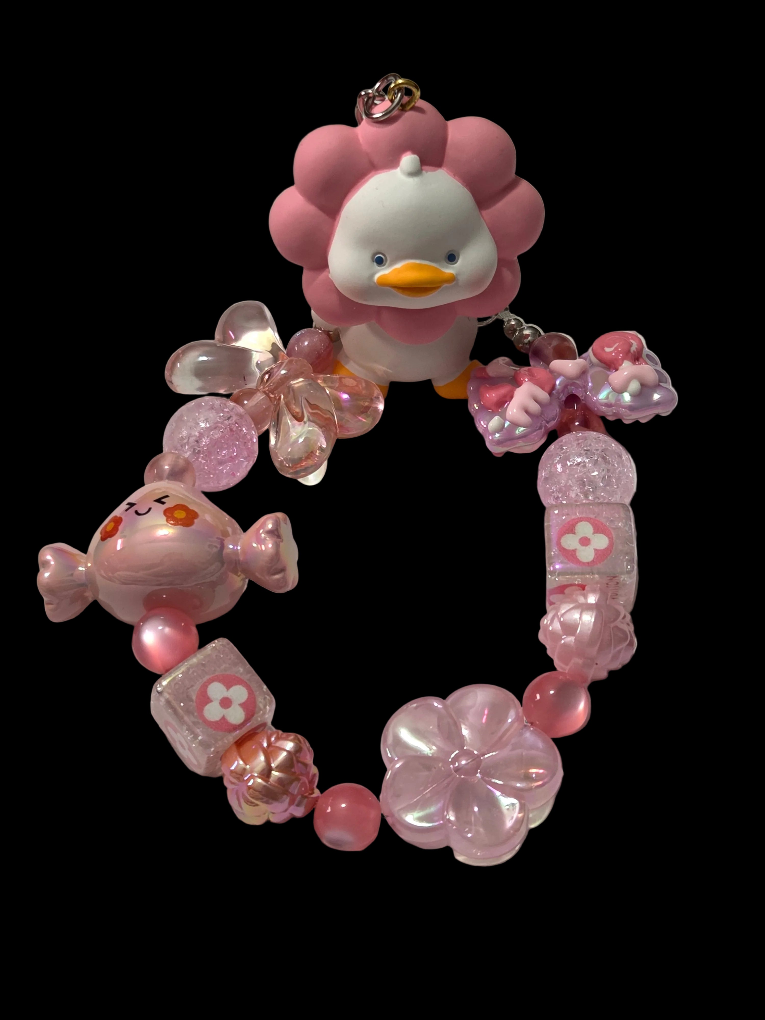 Pink 3d figure Keychains