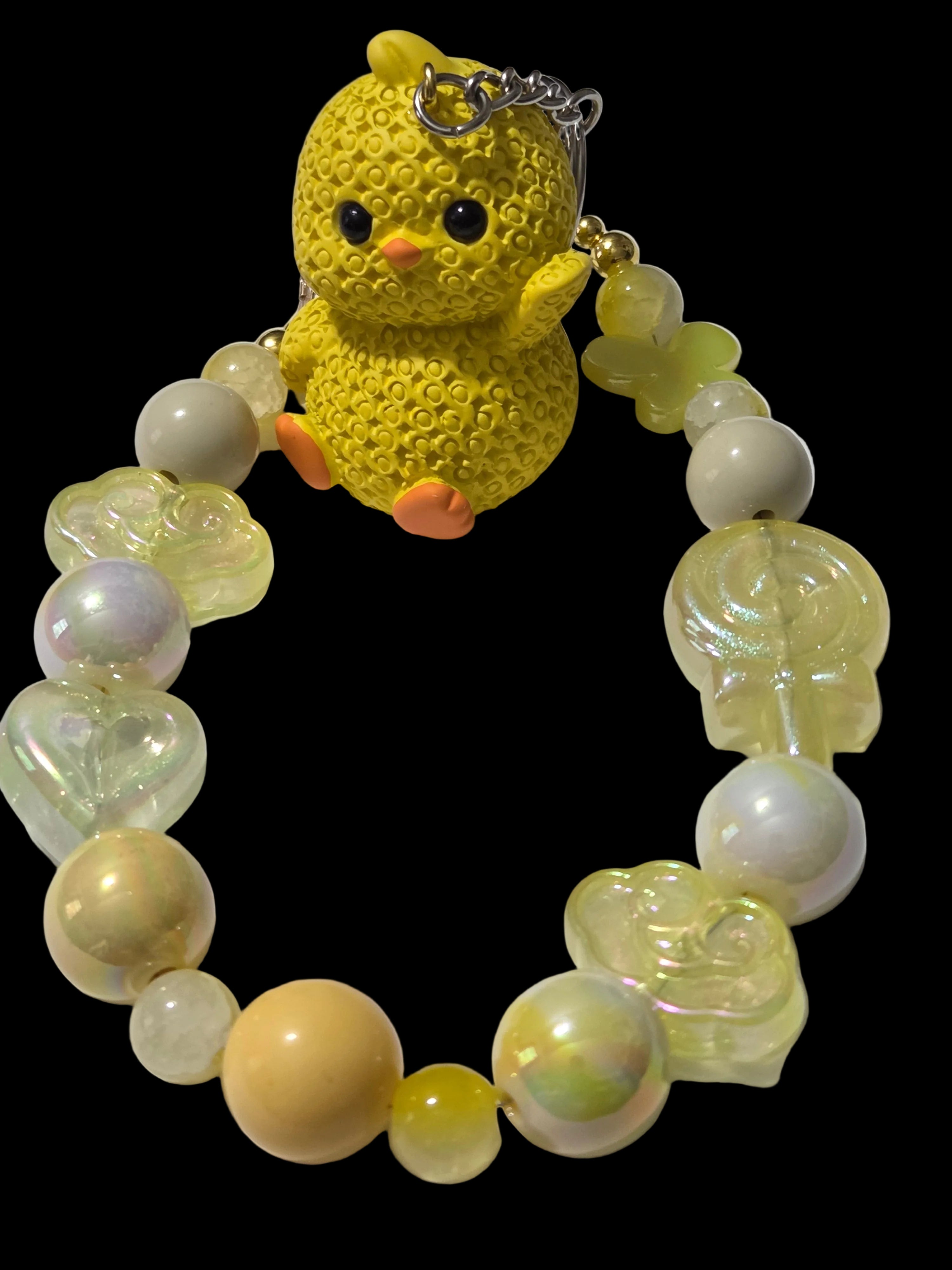 Yellow , gold 3d figure Keychains