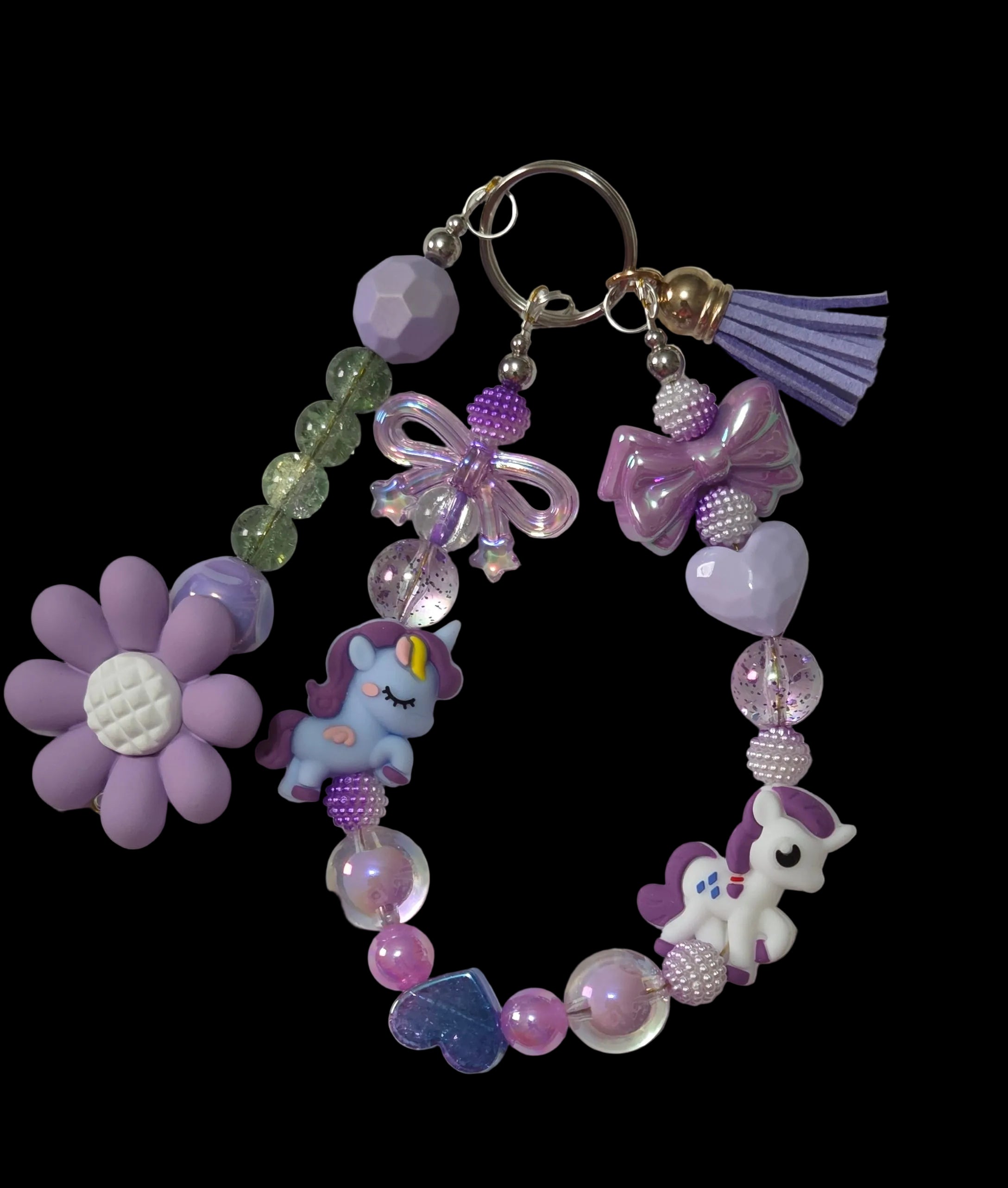 Cartoon Keychains red green purple