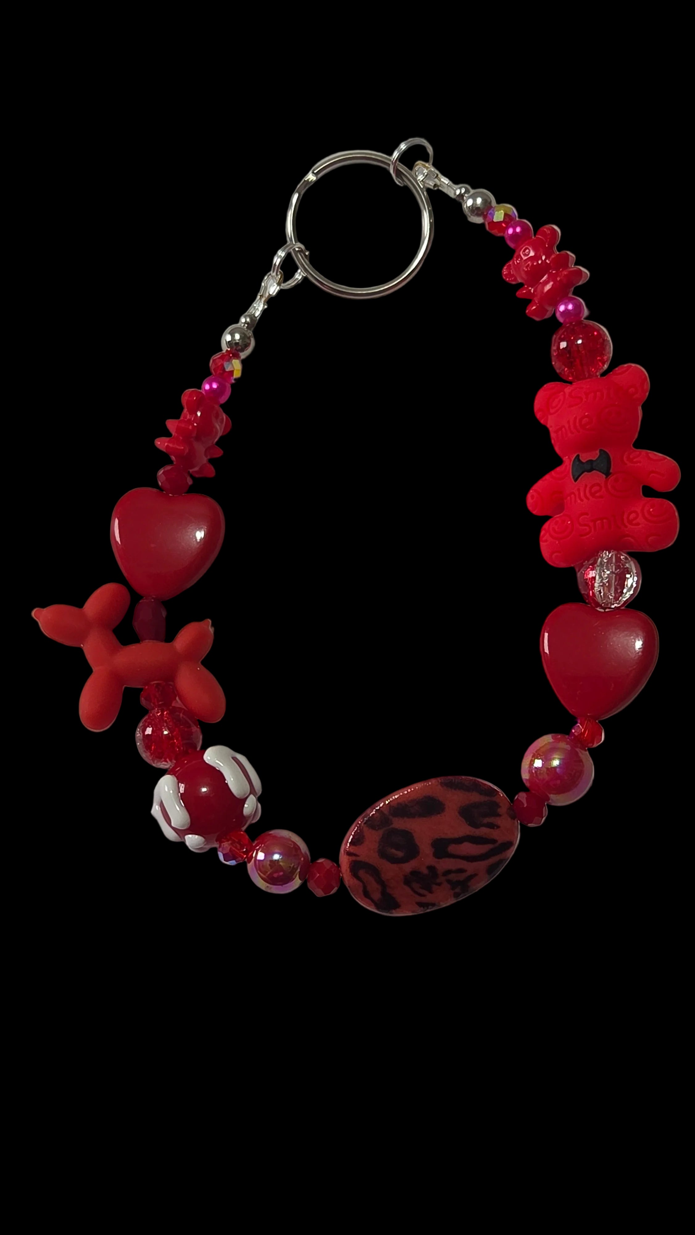 Cartoon Keychains red green purple