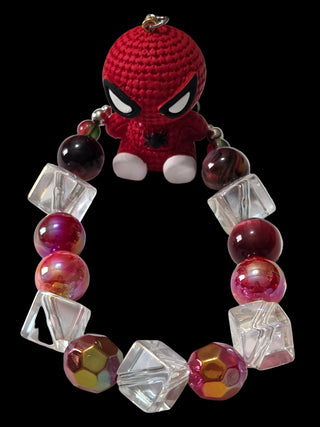 Red and green 3 d figure Keychains