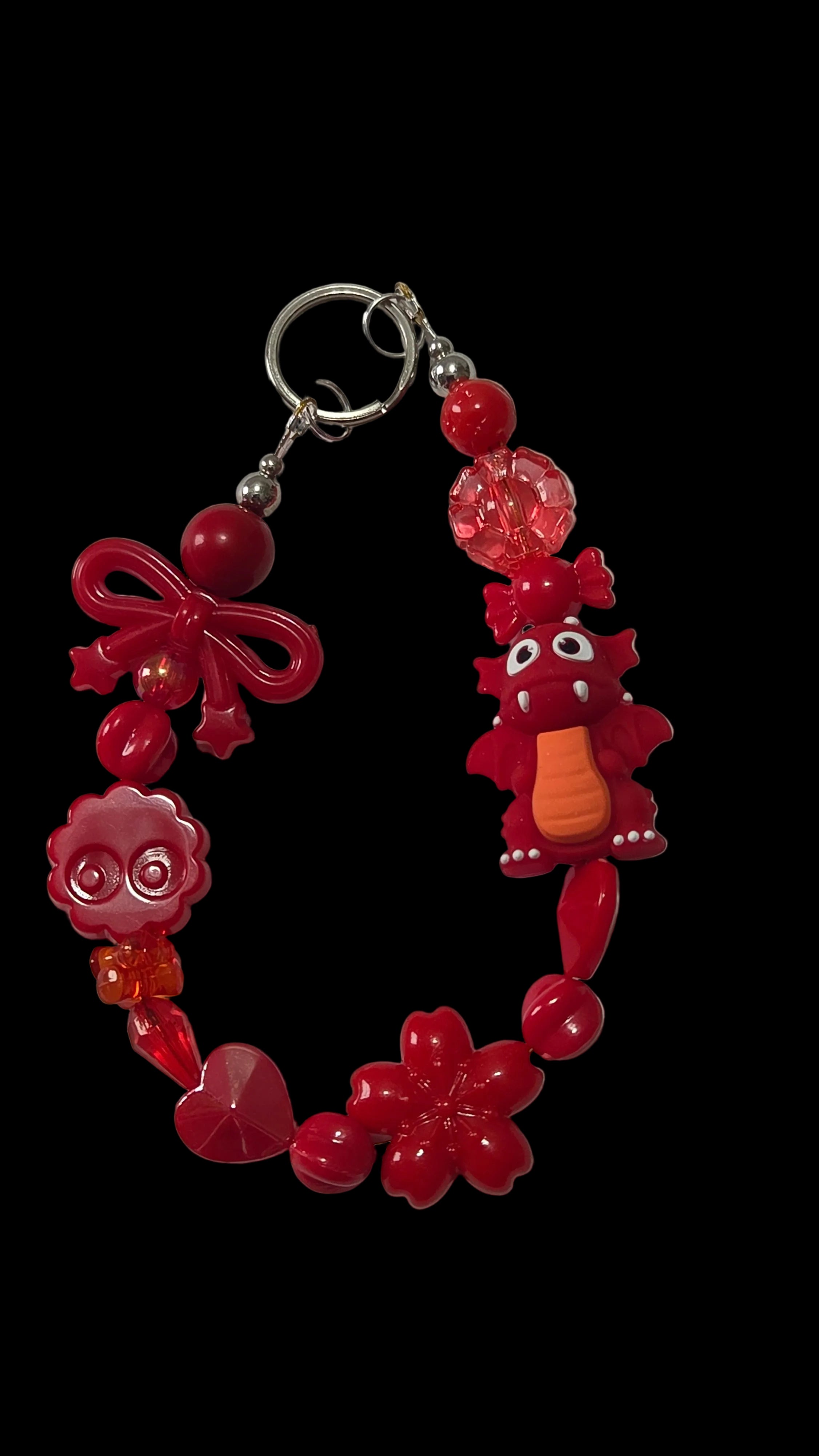 Cartoon Keychains red green purple