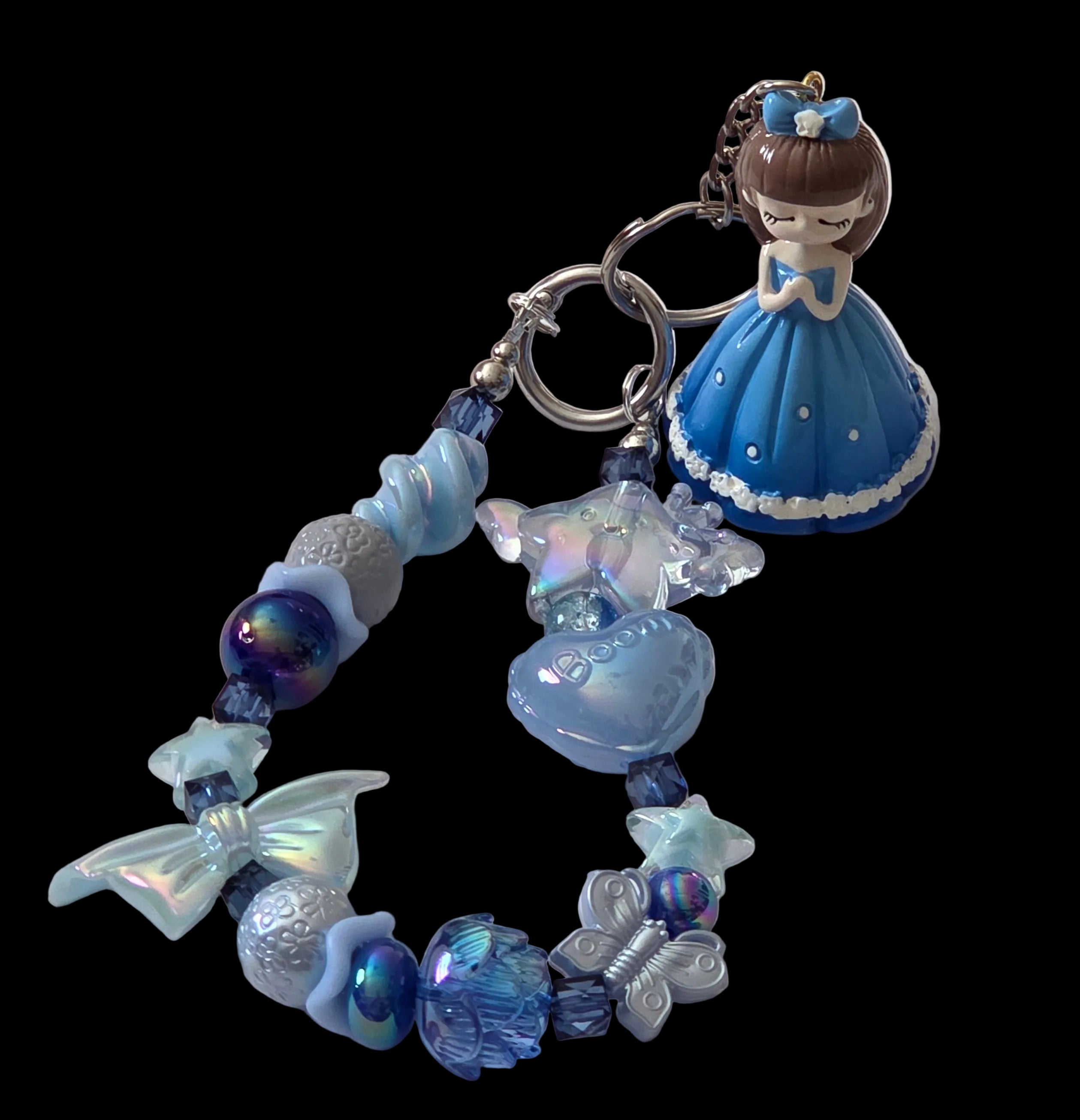 Blue 3d figure Keychains