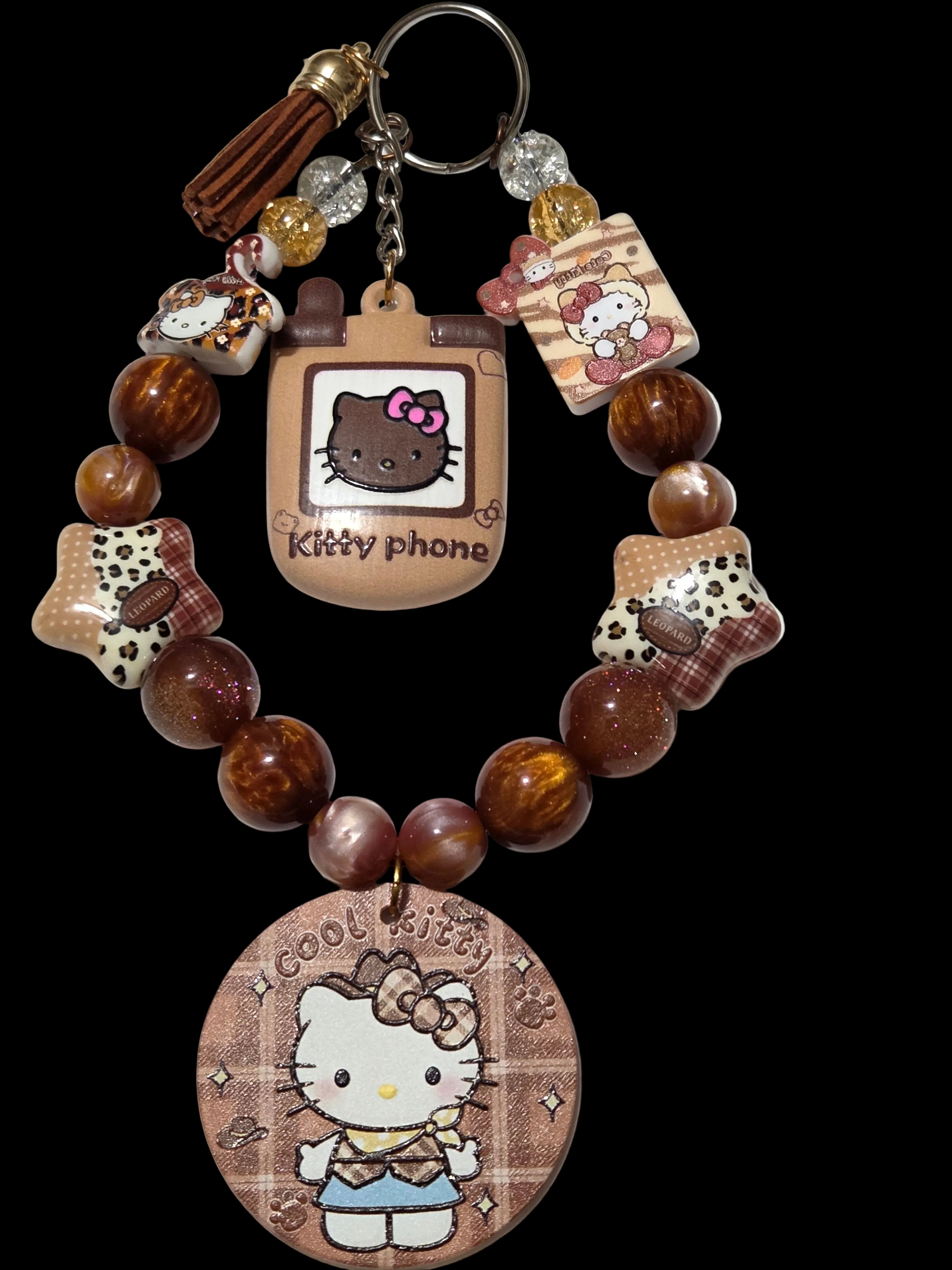 Lepoard Hello kitty Keychains