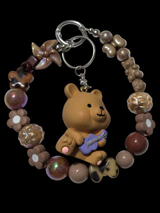 Orange and brown 3d figure Keychains