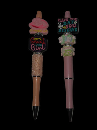 Focal beaded pens