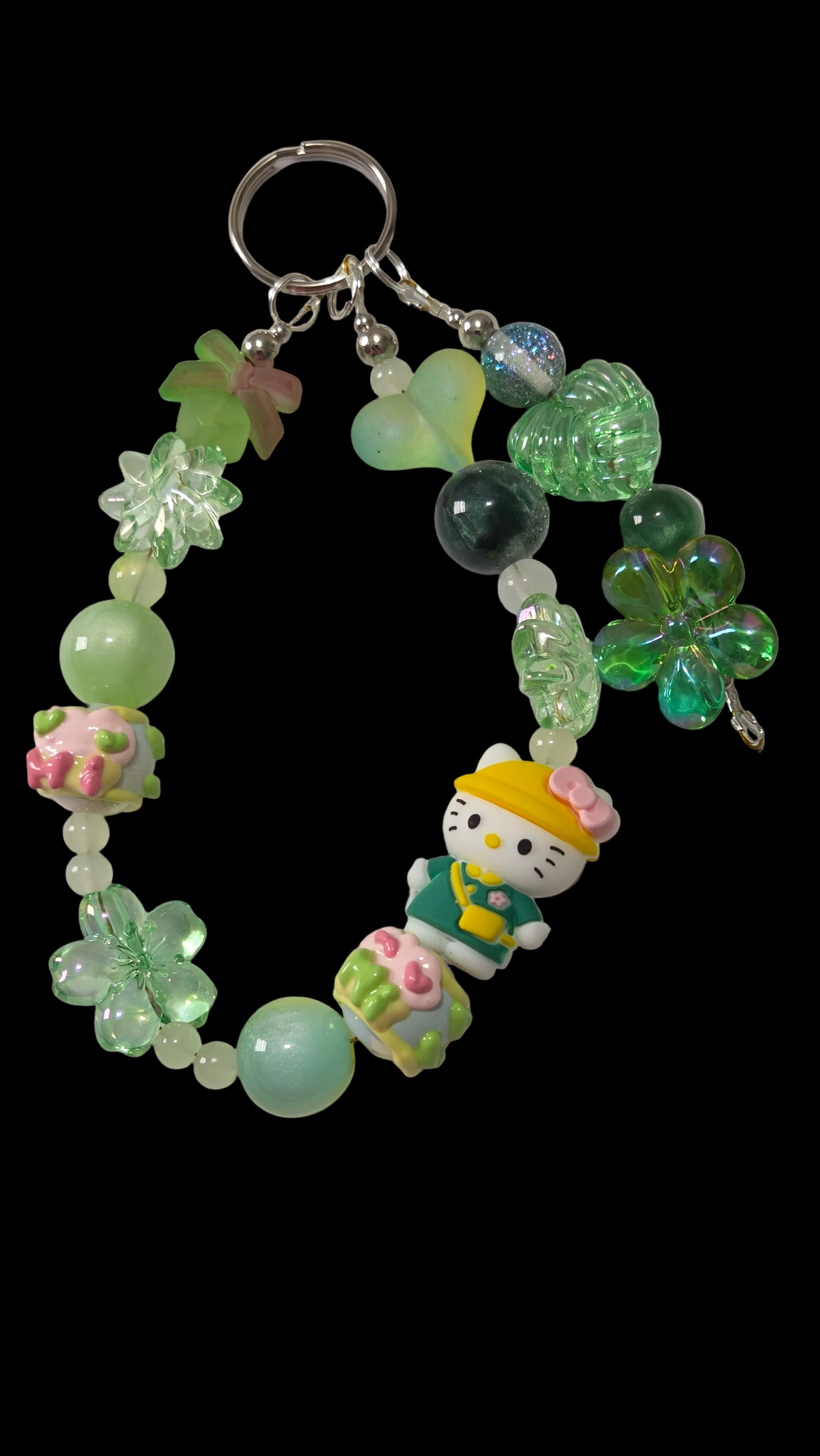 Cartoon Keychains red green purple