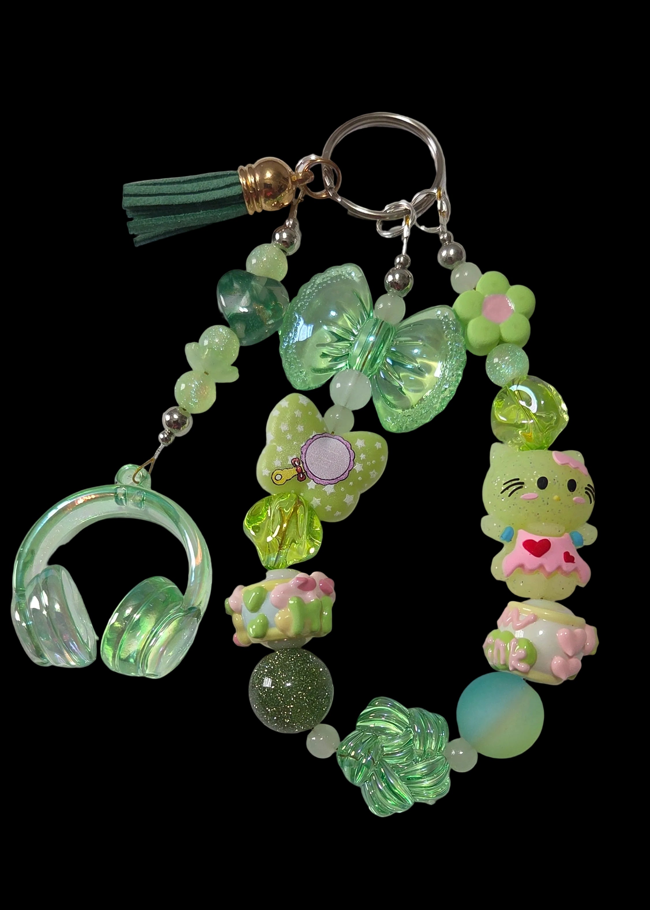 Cartoon Keychains red green purple