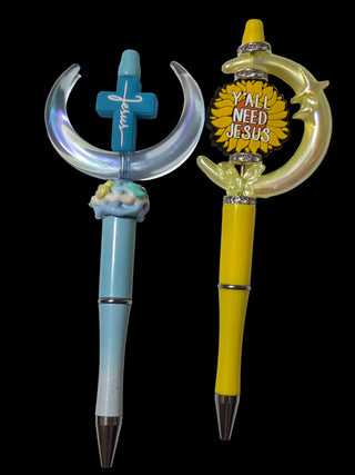 Focal beaded pens