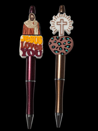 Focal beaded pens
