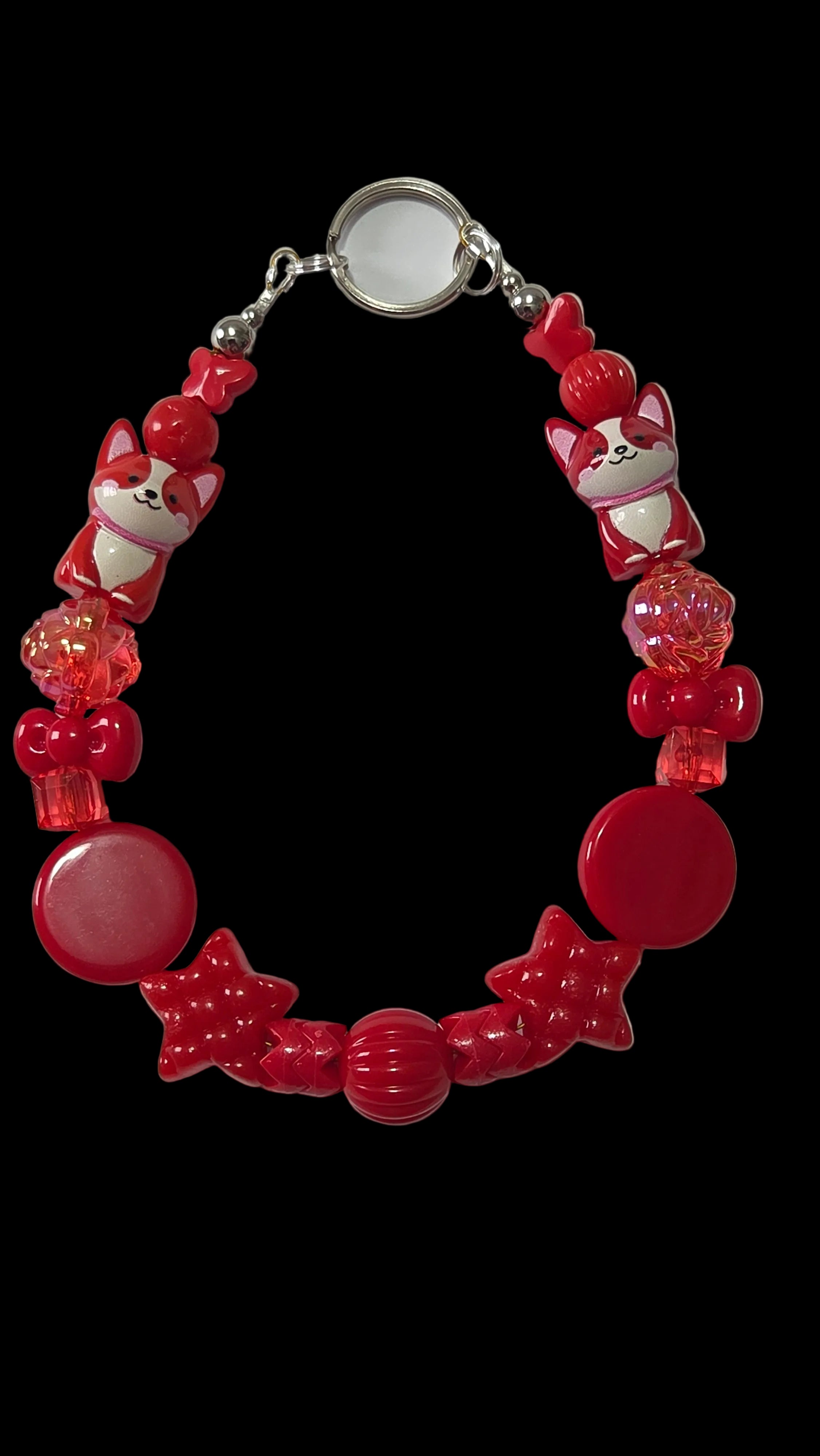 Cartoon Keychains red green purple