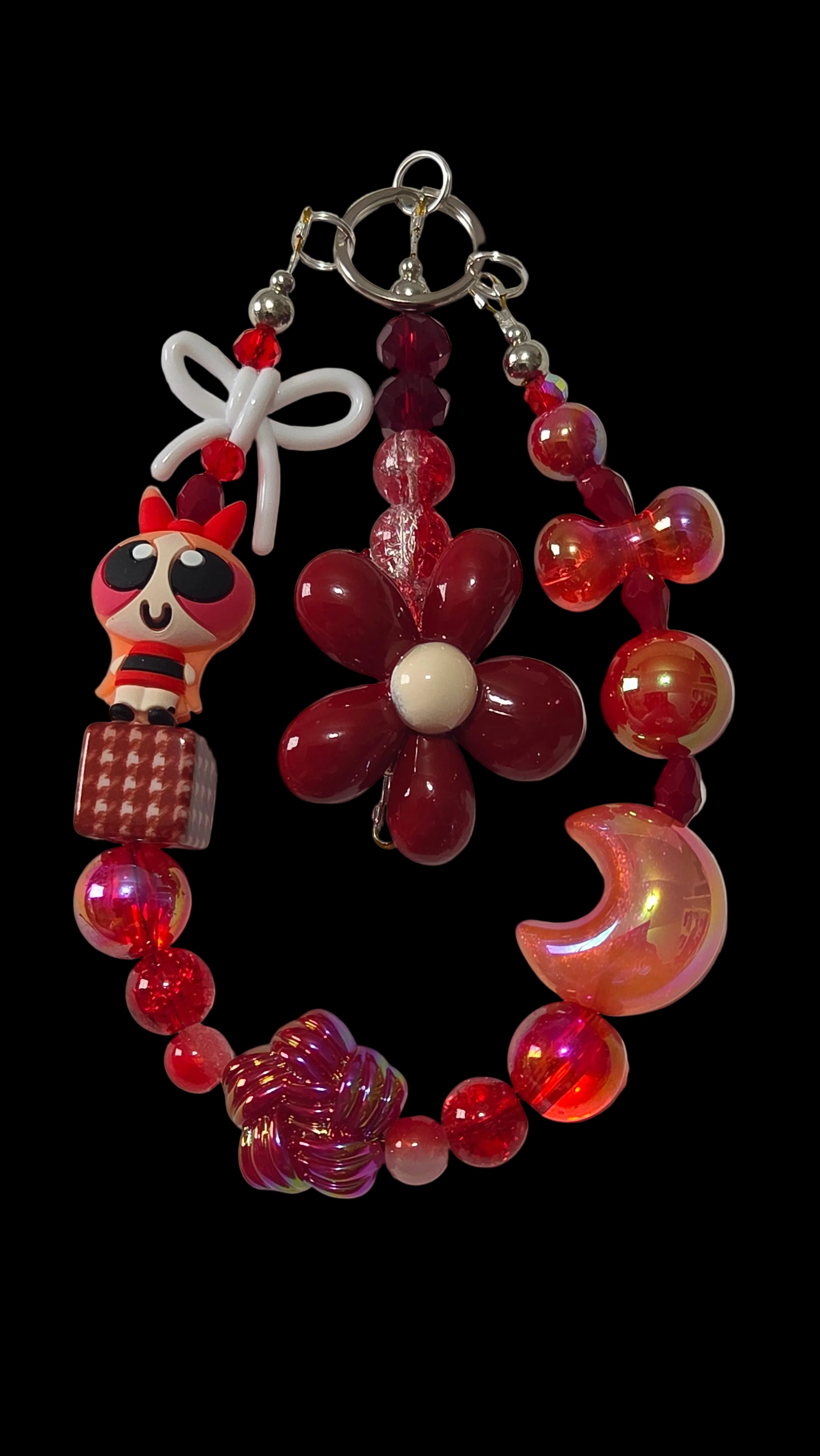 Cartoon Keychains red green purple