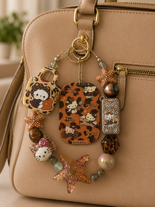 Lepoard Hello kitty Keychains