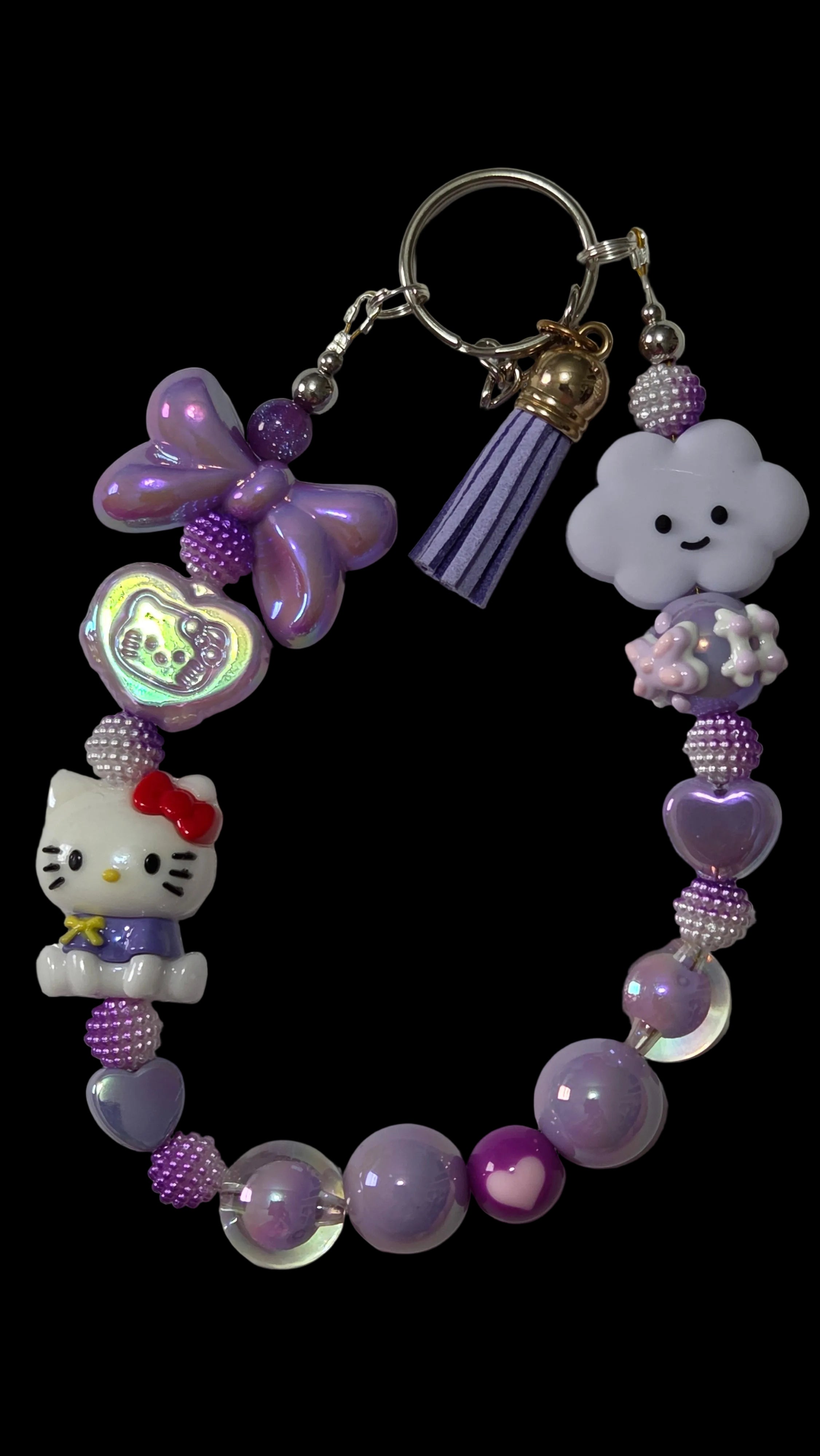 Cartoon Keychains red green purple